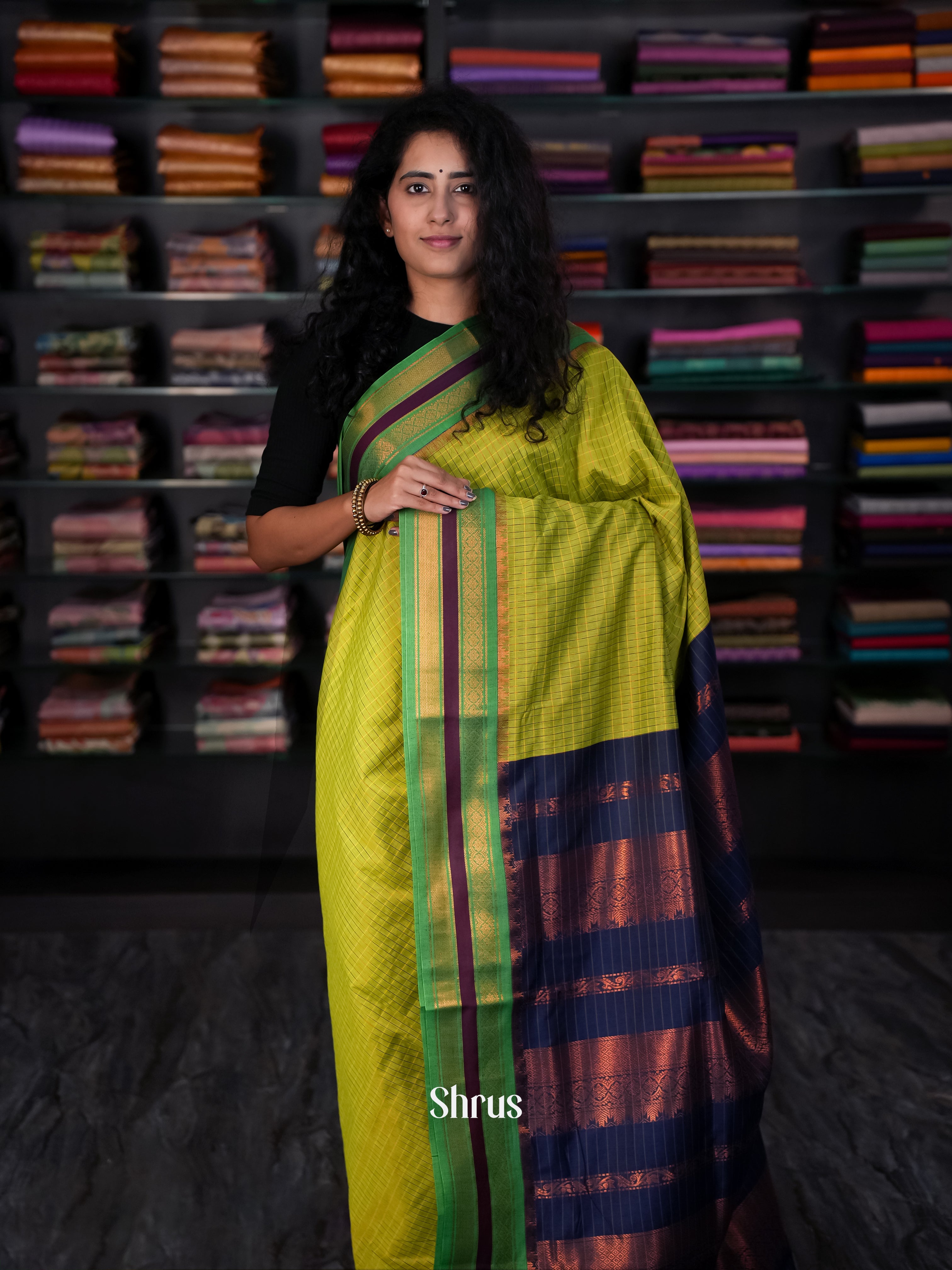 Green & Blue- Kalyani Cotton - Shop on Shrus.com