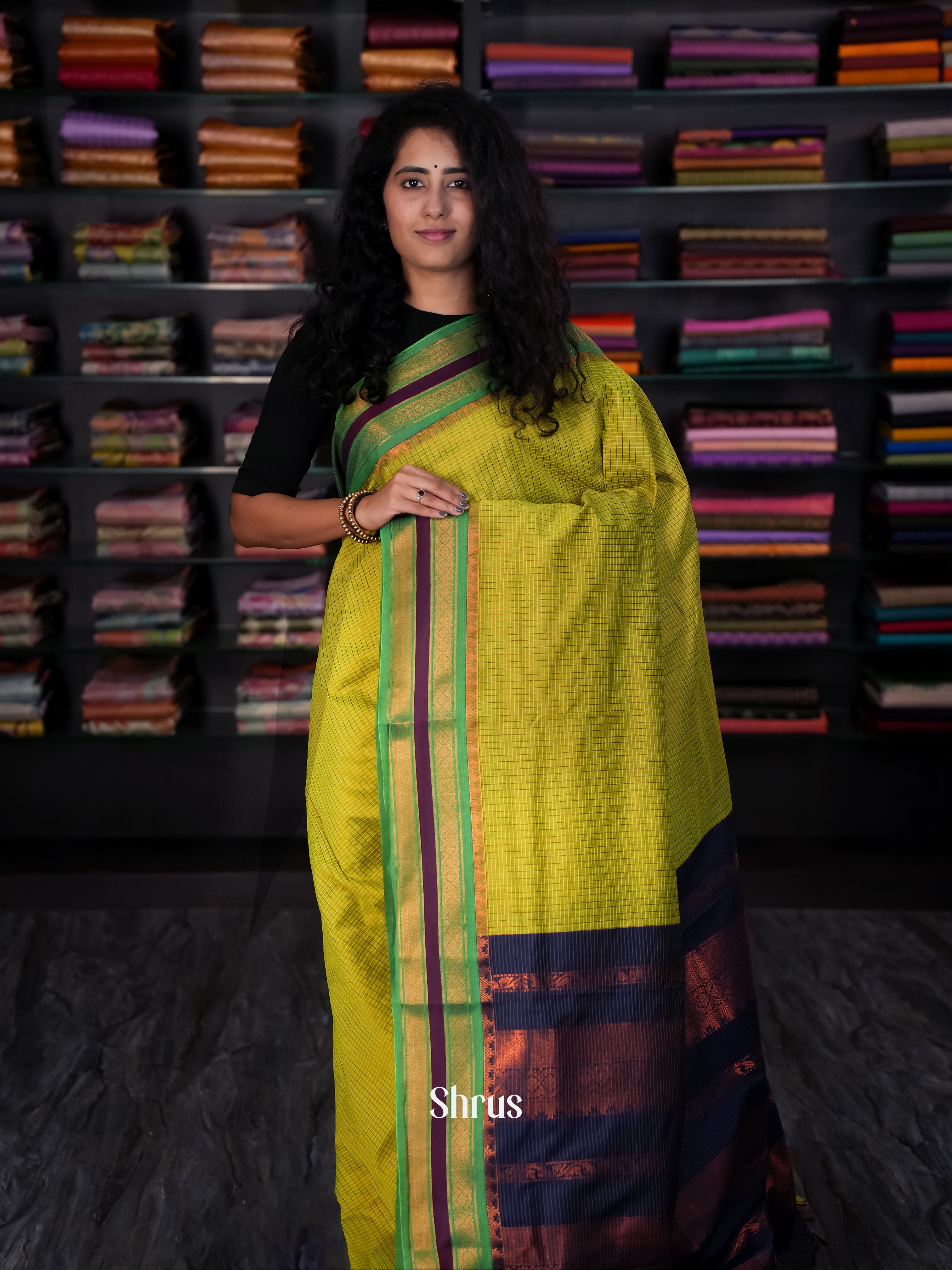 Green & Blue - Kalyani Cotton Saree - Shop on Shrus.com