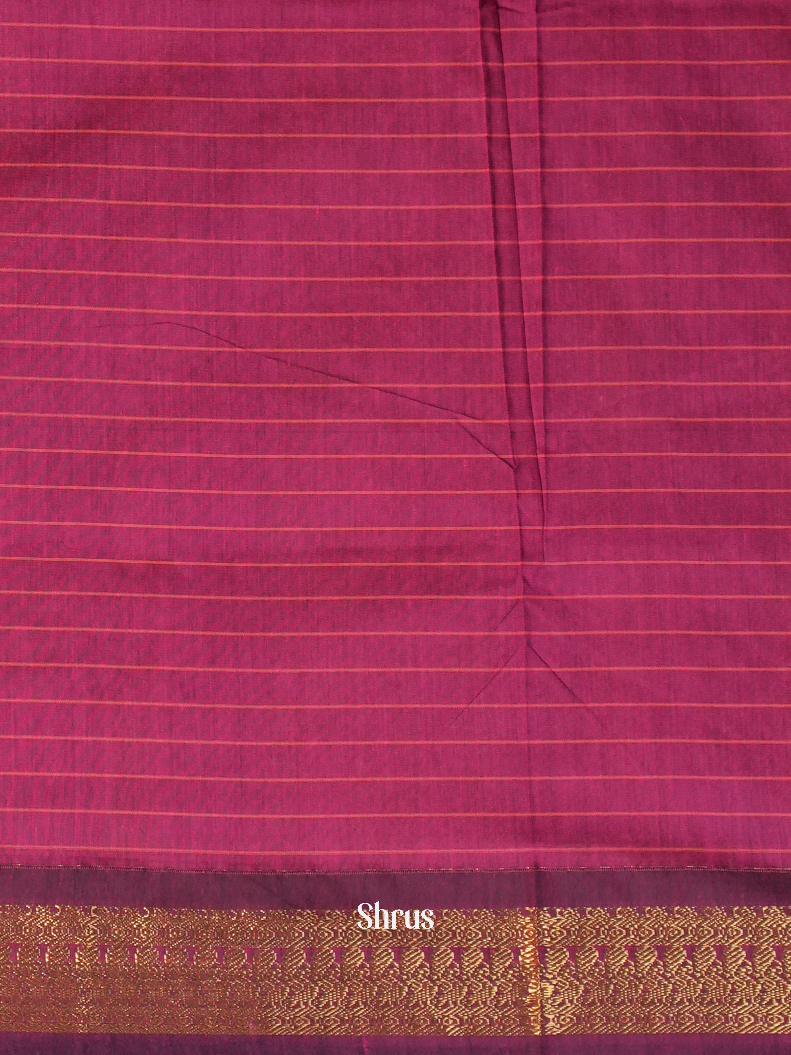 Wine & Maroon - Kalyani Cotton Saree - Shop on Shrus.com