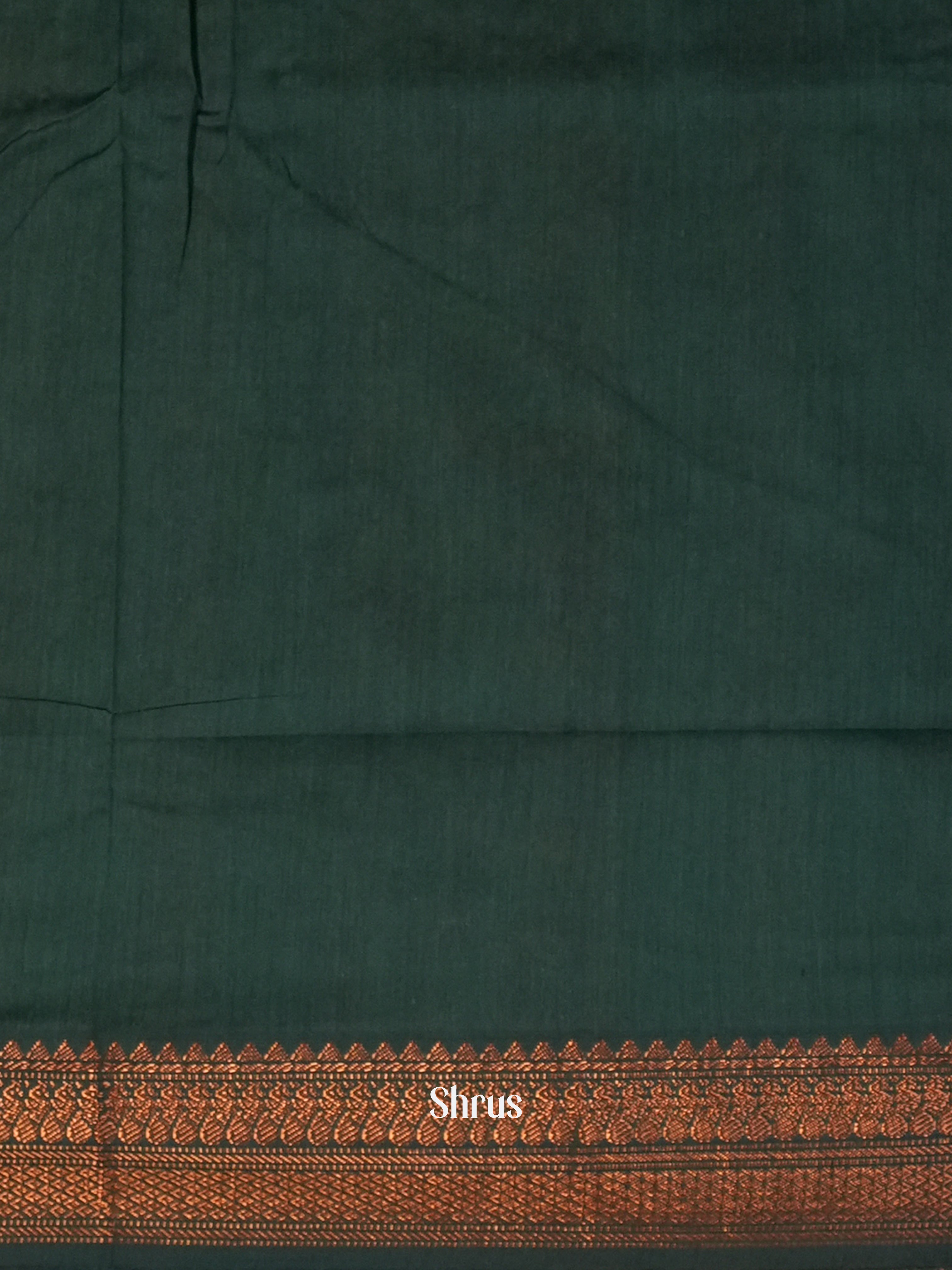 Bottle Green - Kalyani Cotton Saree - Shop on Shrus.com