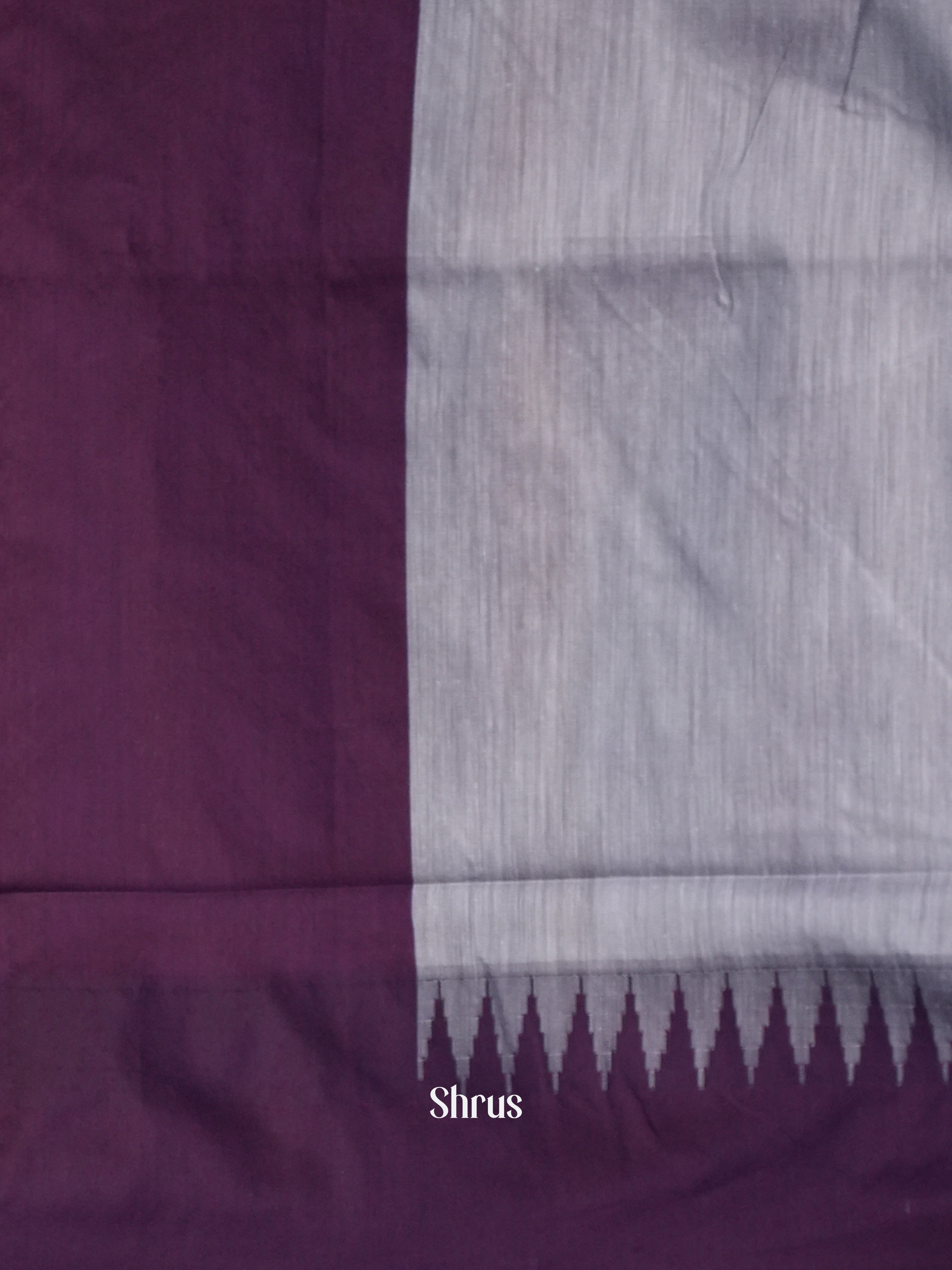 Grey & Violet - Kalyani Cotton Saree - Shop on Shrus.com