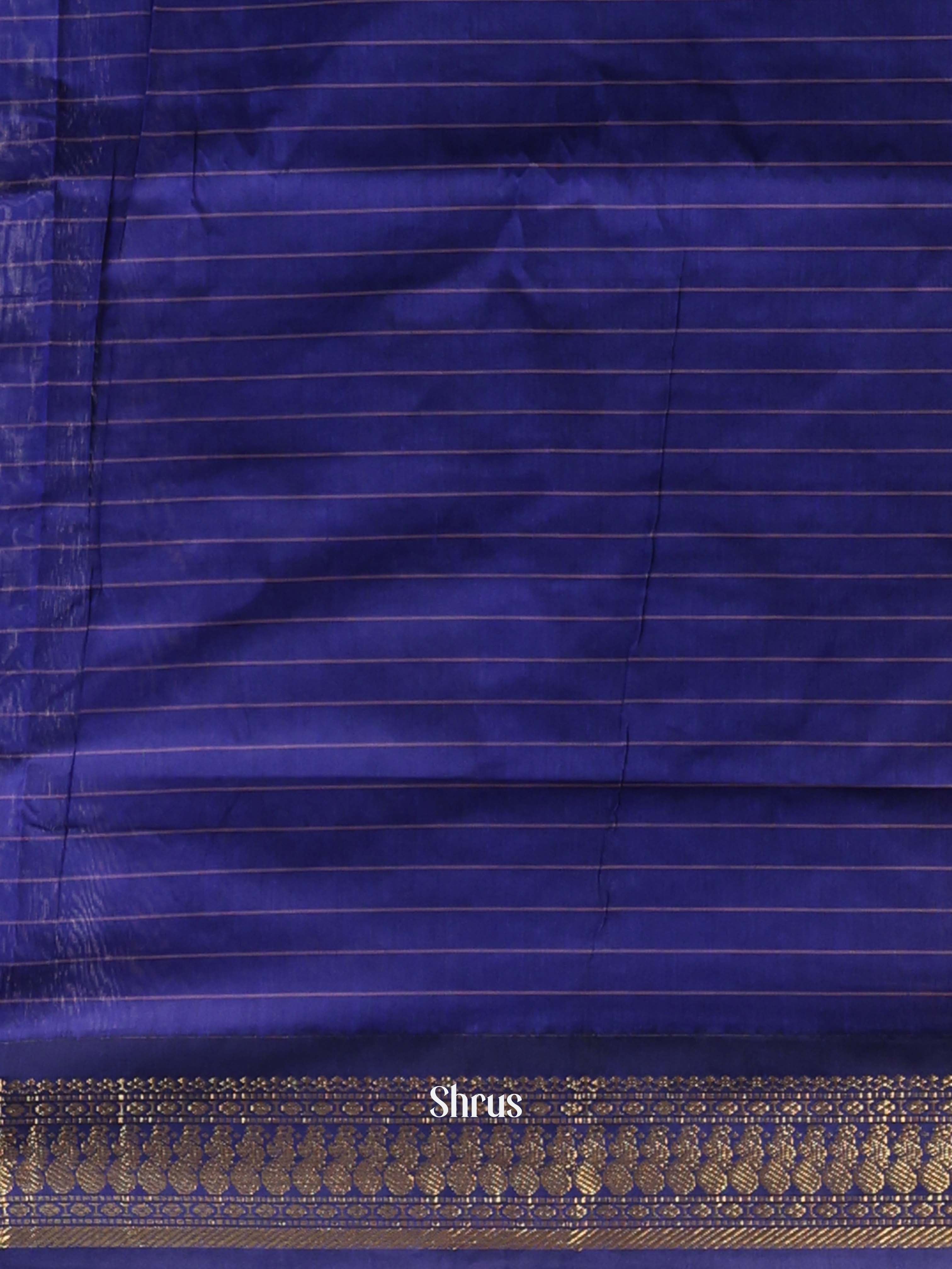 Blue - Kalyani Cotton Saree - Shop on Shrus.com
