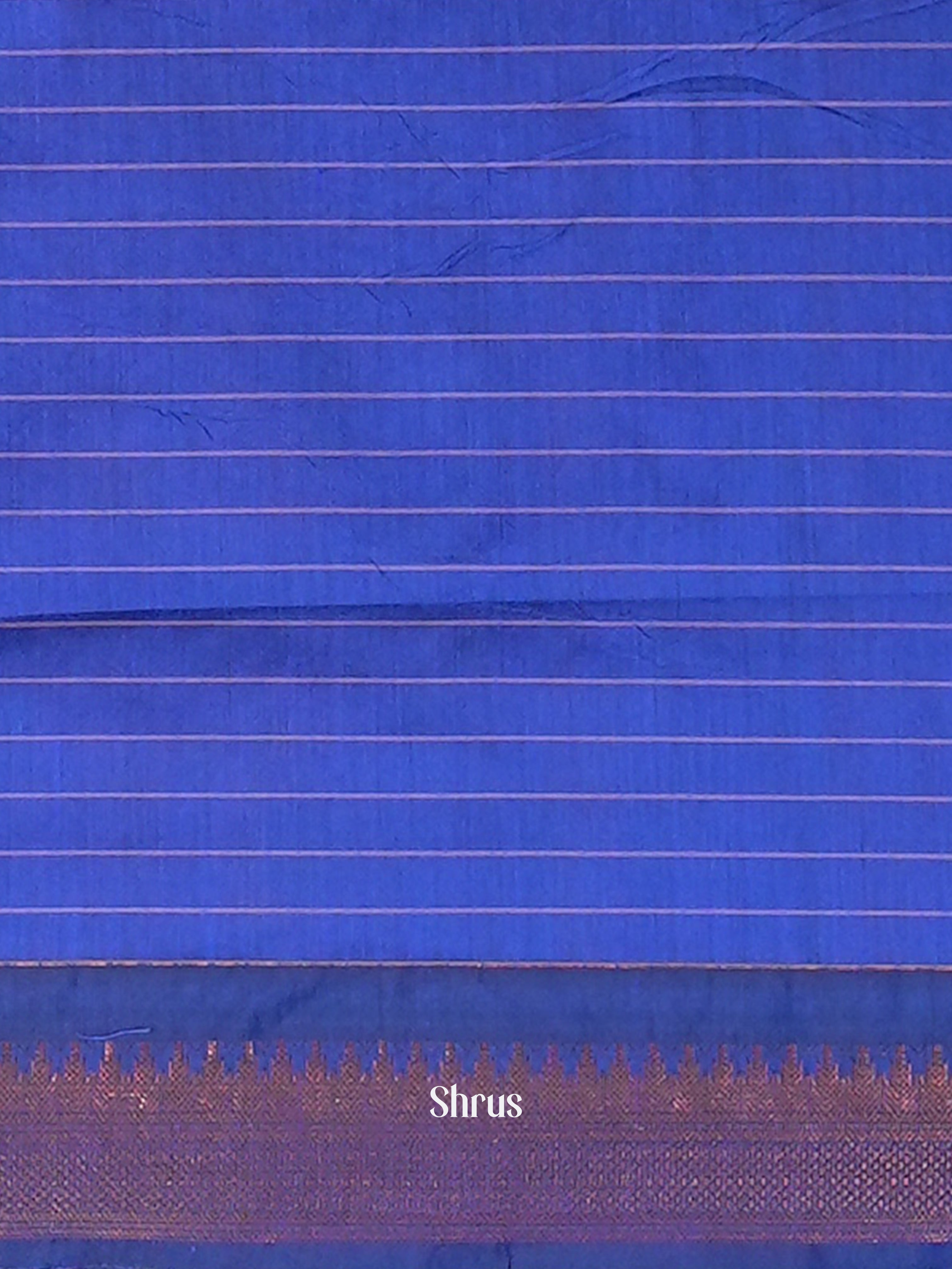 Blue - Kalyani Cotton Saree - Shop on Shrus.com