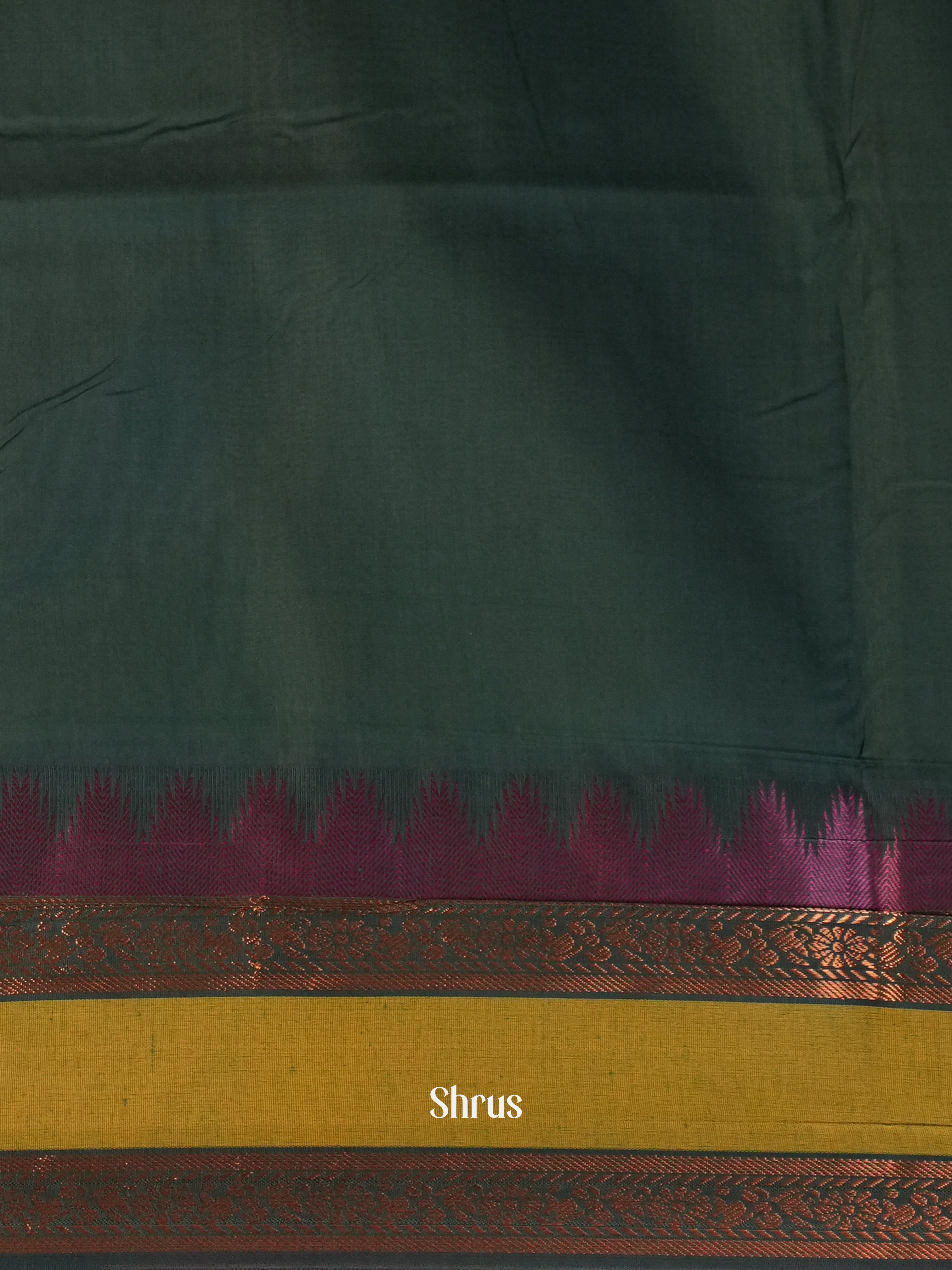 Grey & Green- Kalyani Cotton Saree - Shop on Shrus.com
