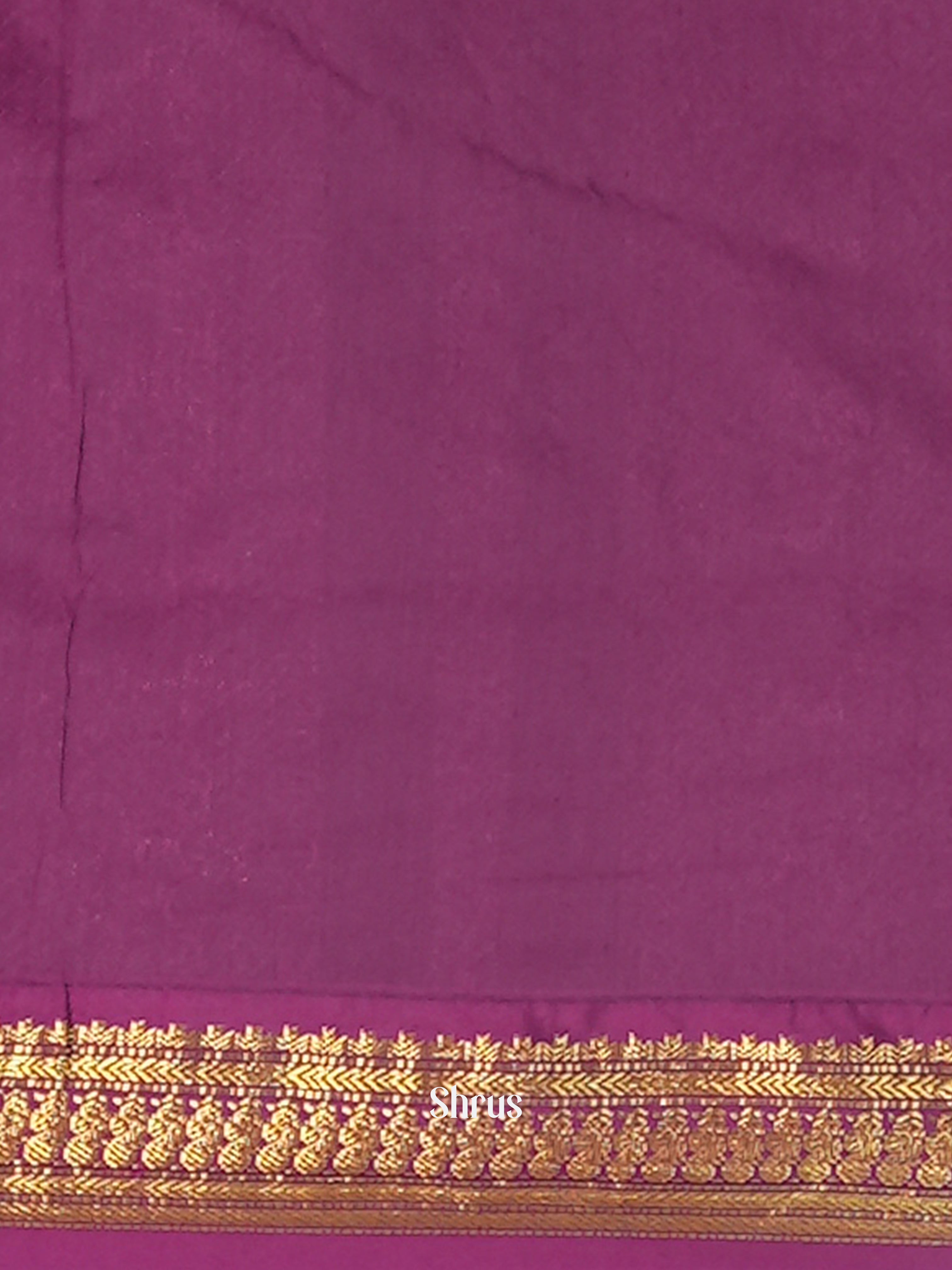 Dusty Pink & Purple - Kalyani Cotton Saree - Shop on Shrus.com