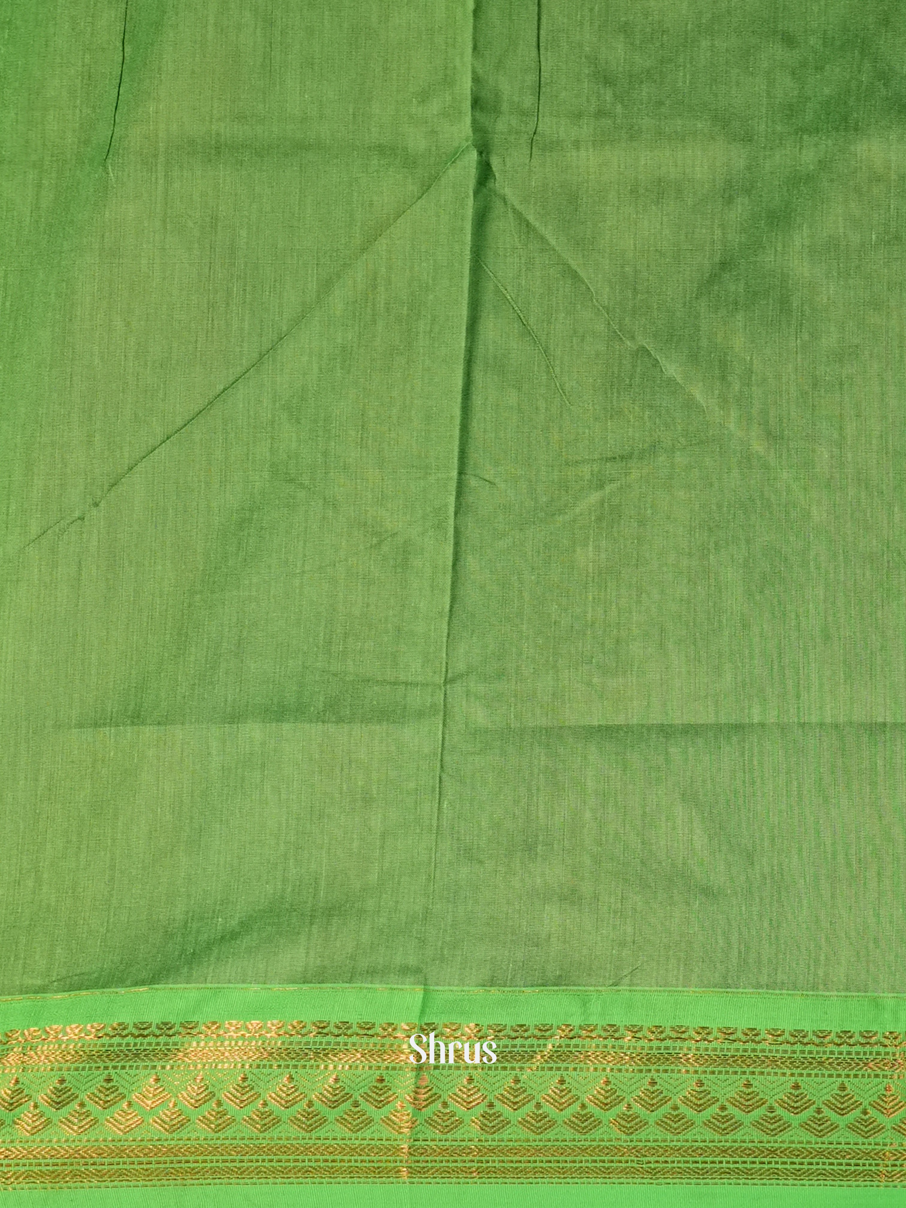 Blue & Green- Kalyani Cotton Saree - Shop on Shrus.com