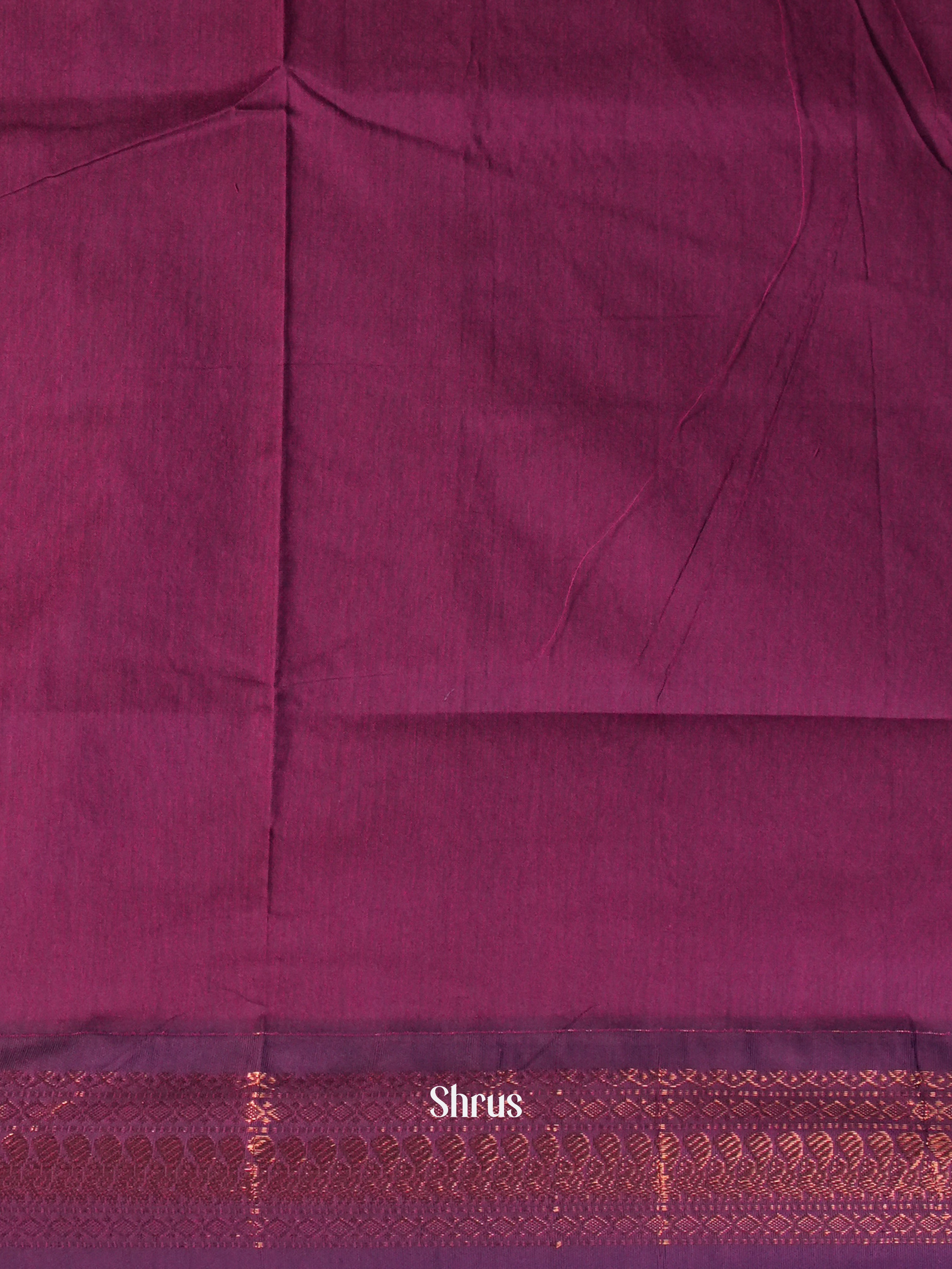 Grey & Purple- Kalyani Cotton Saree - Shop on Shrus.com