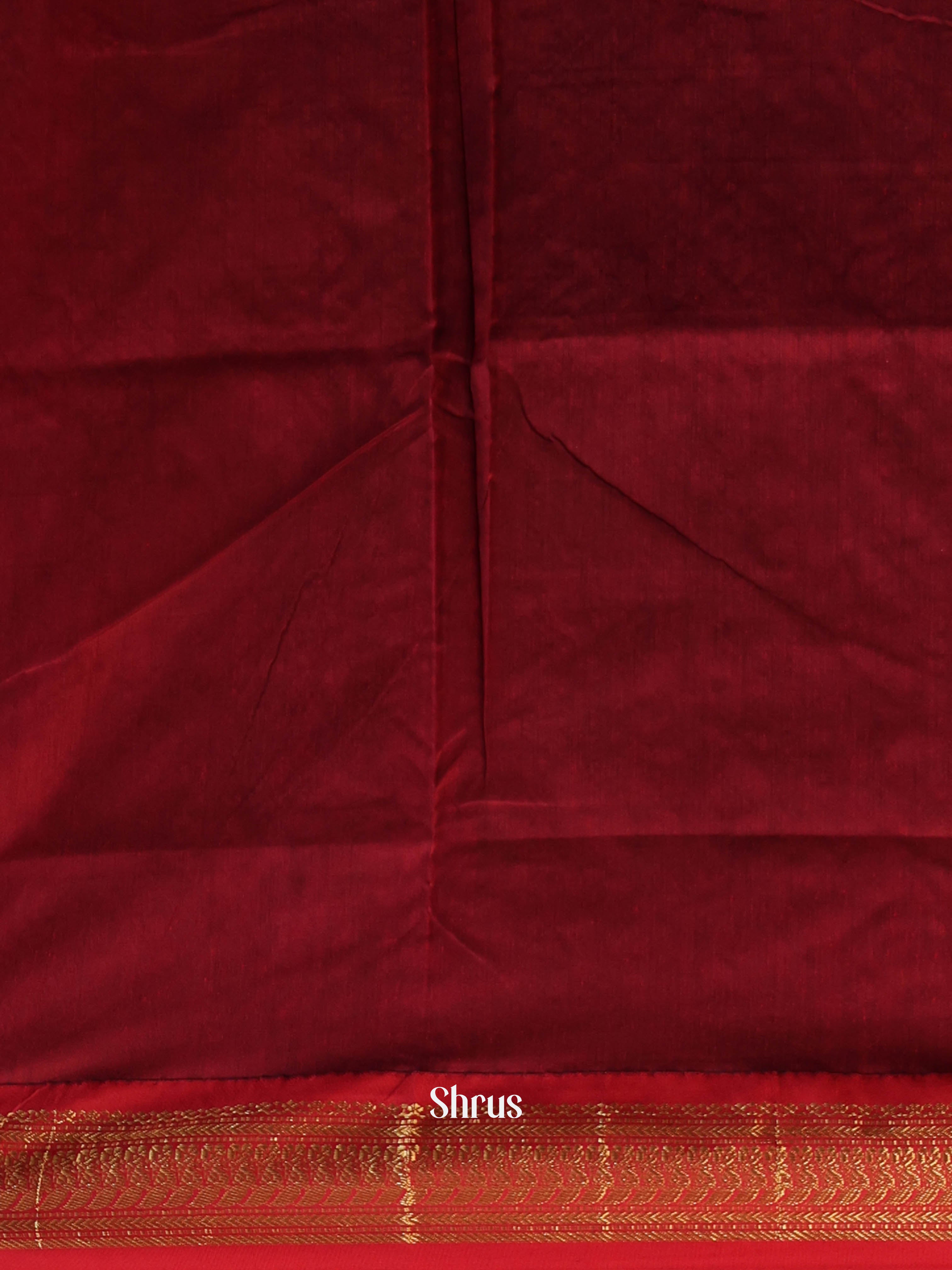Green & Maroon - Kalyani Cotton Saree - Shop on Shrus.com