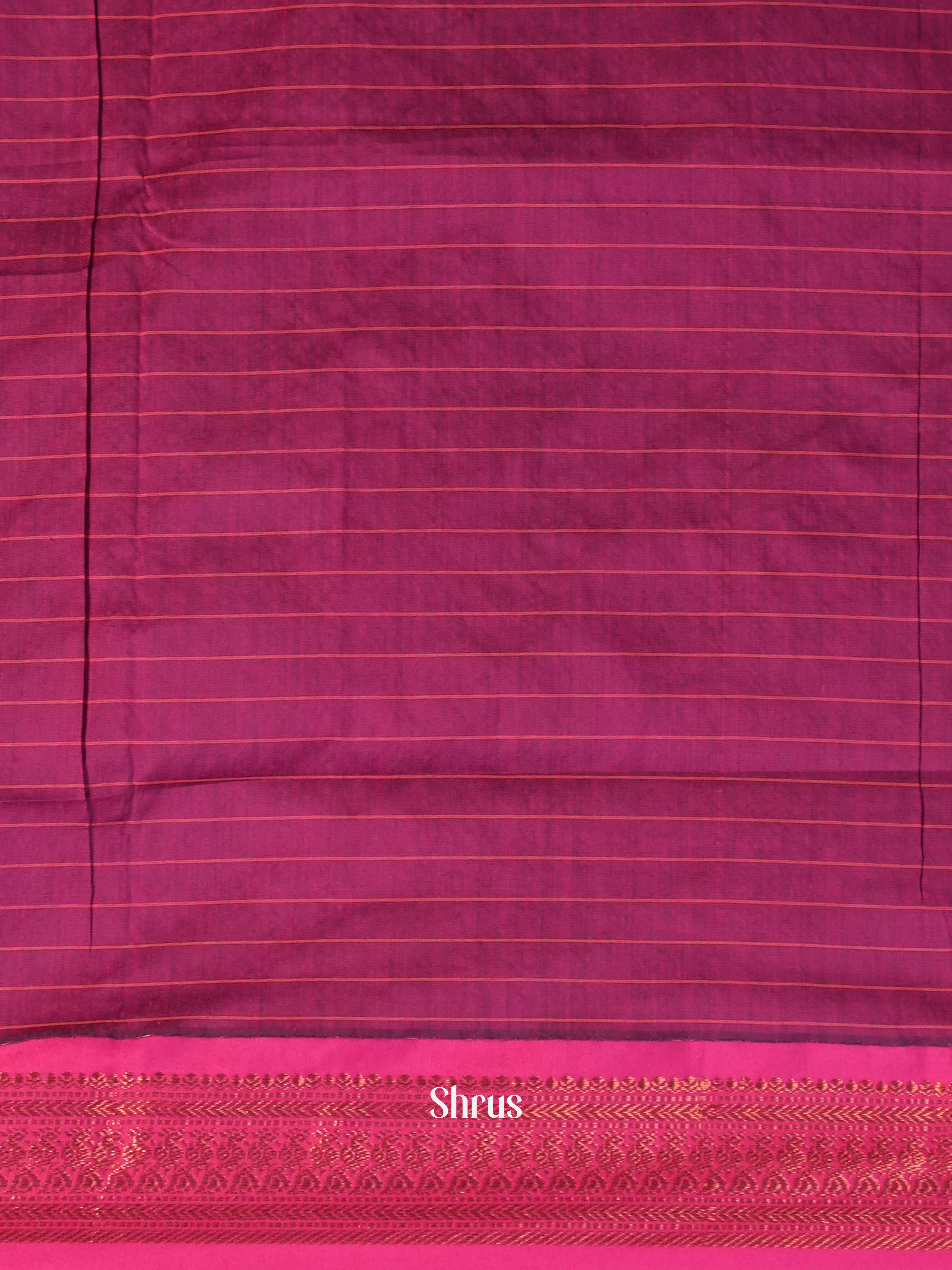 Green & Pink- Kalyani Cotton Saree - Shop on Shrus.com