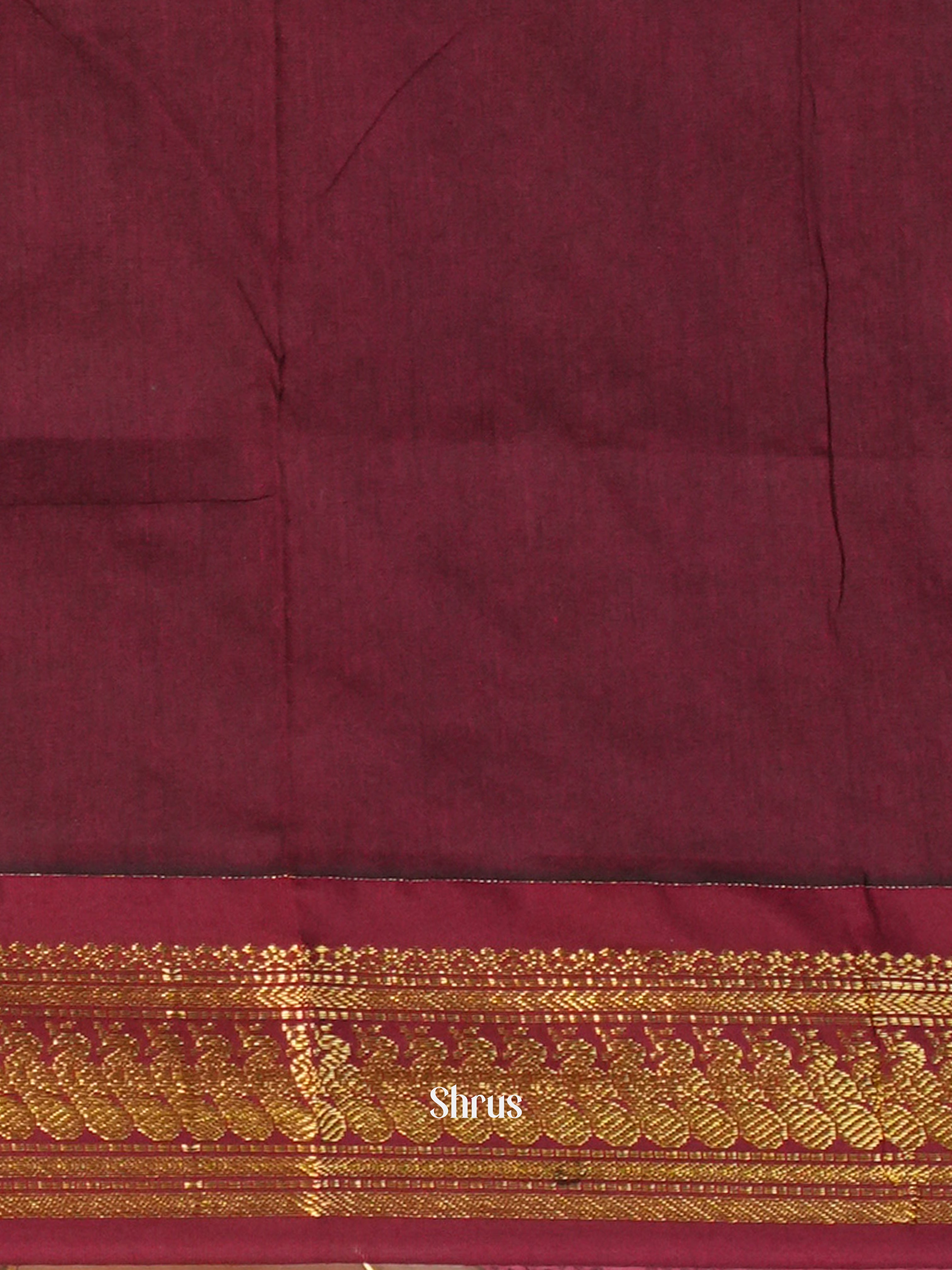 Black & Maroon - Kalyani Cotton Saree - Shop on Shrus.com