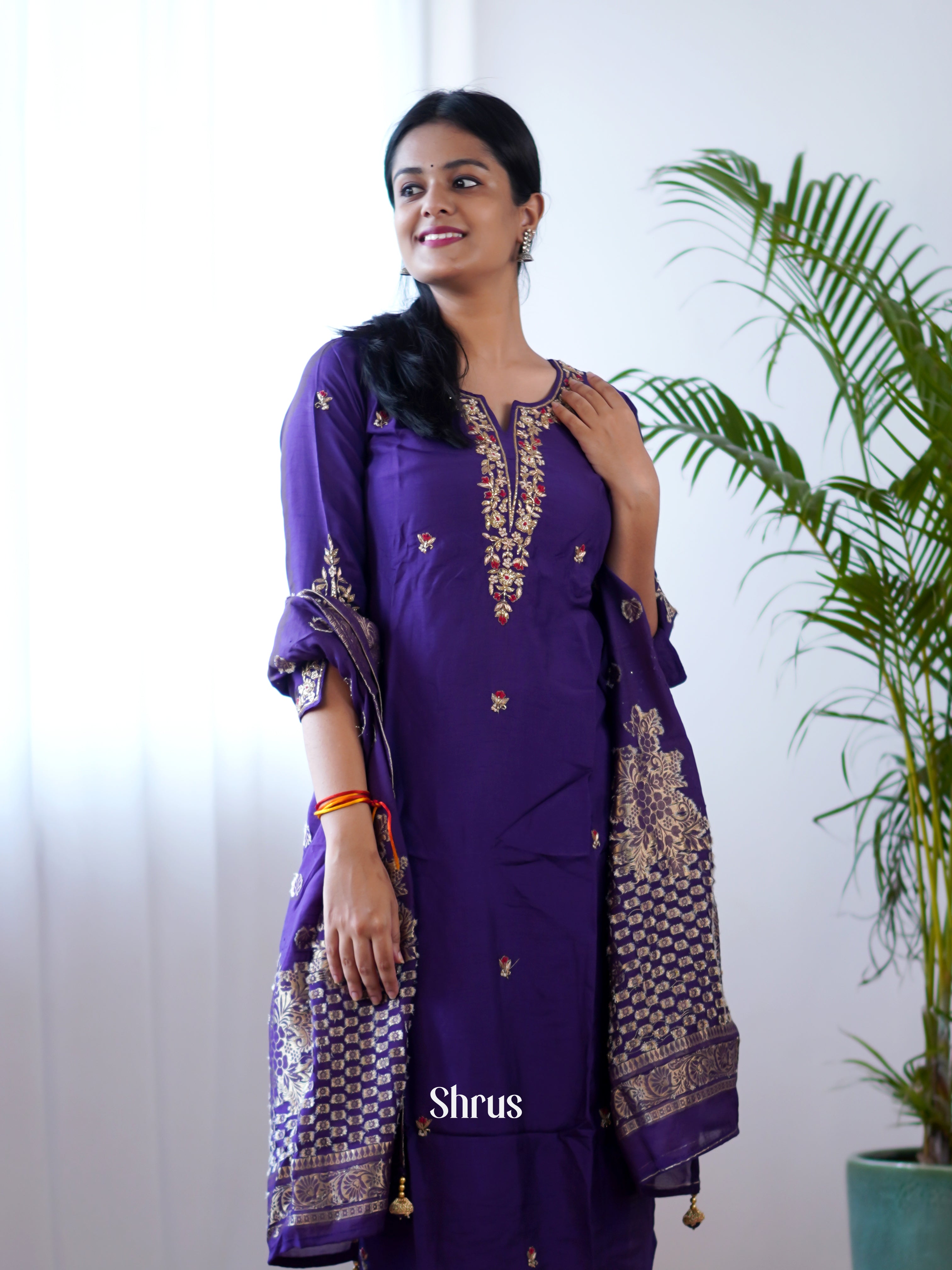 Violet -3pc Readymade Suits - Shop on Shrus.com
