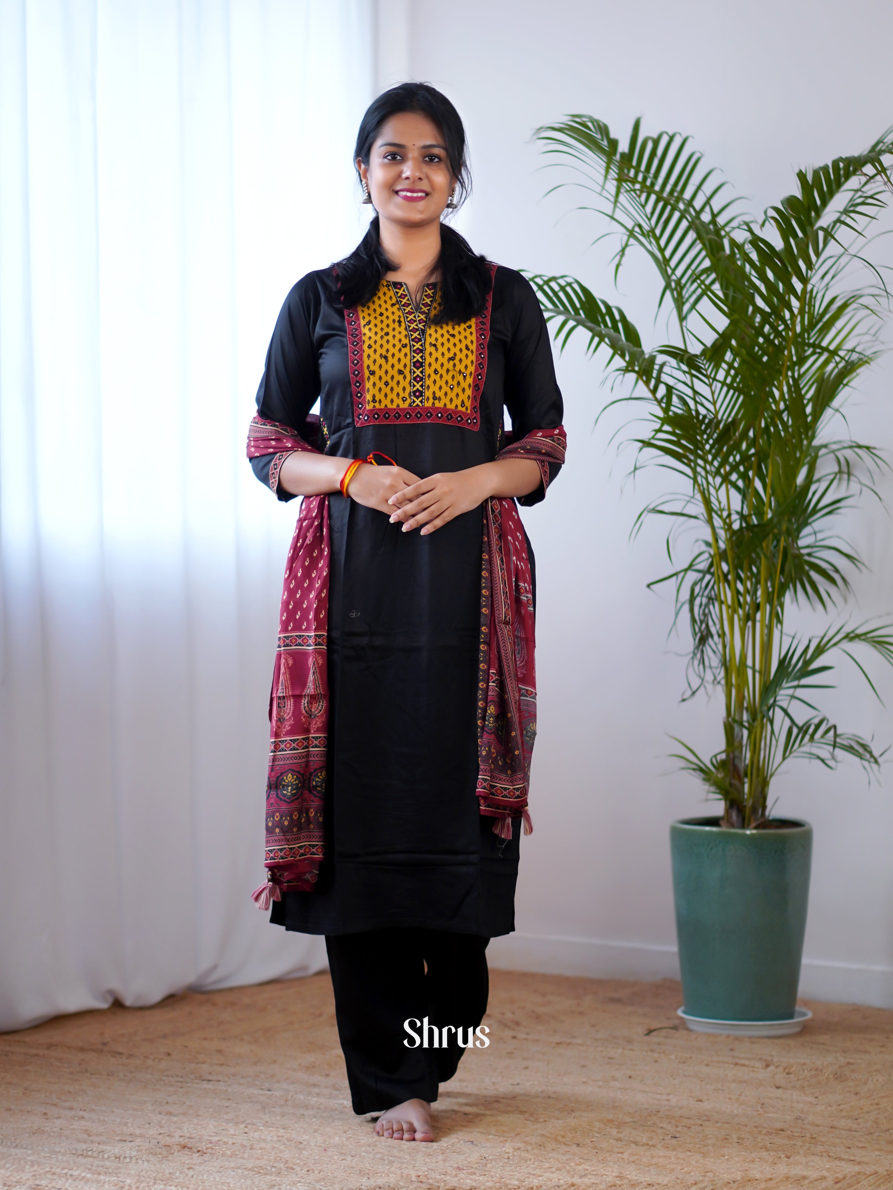 Black -Readymade Suits - Shop on Shrus.com