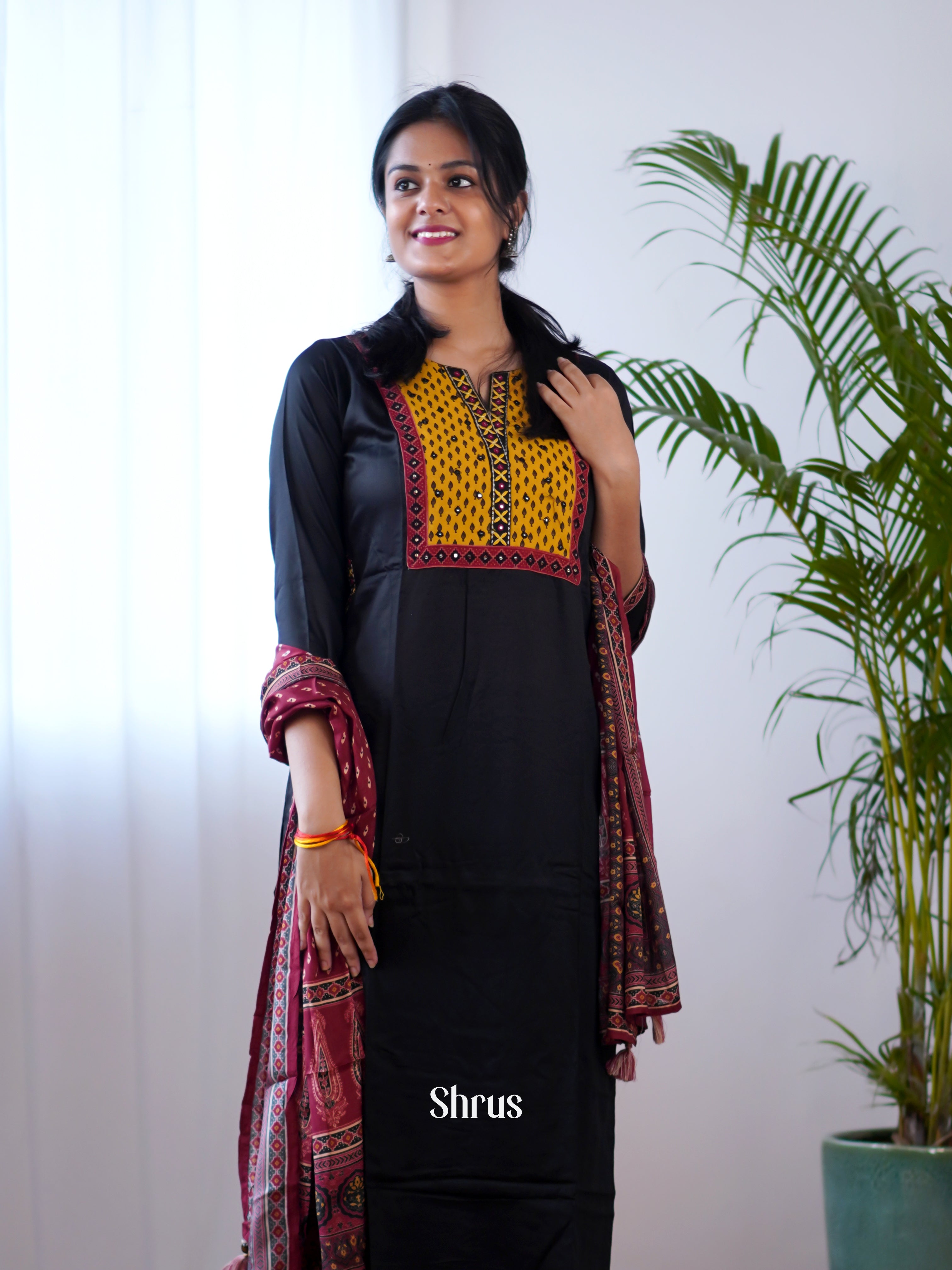 Black -Readymade Suits - Shop on Shrus.com