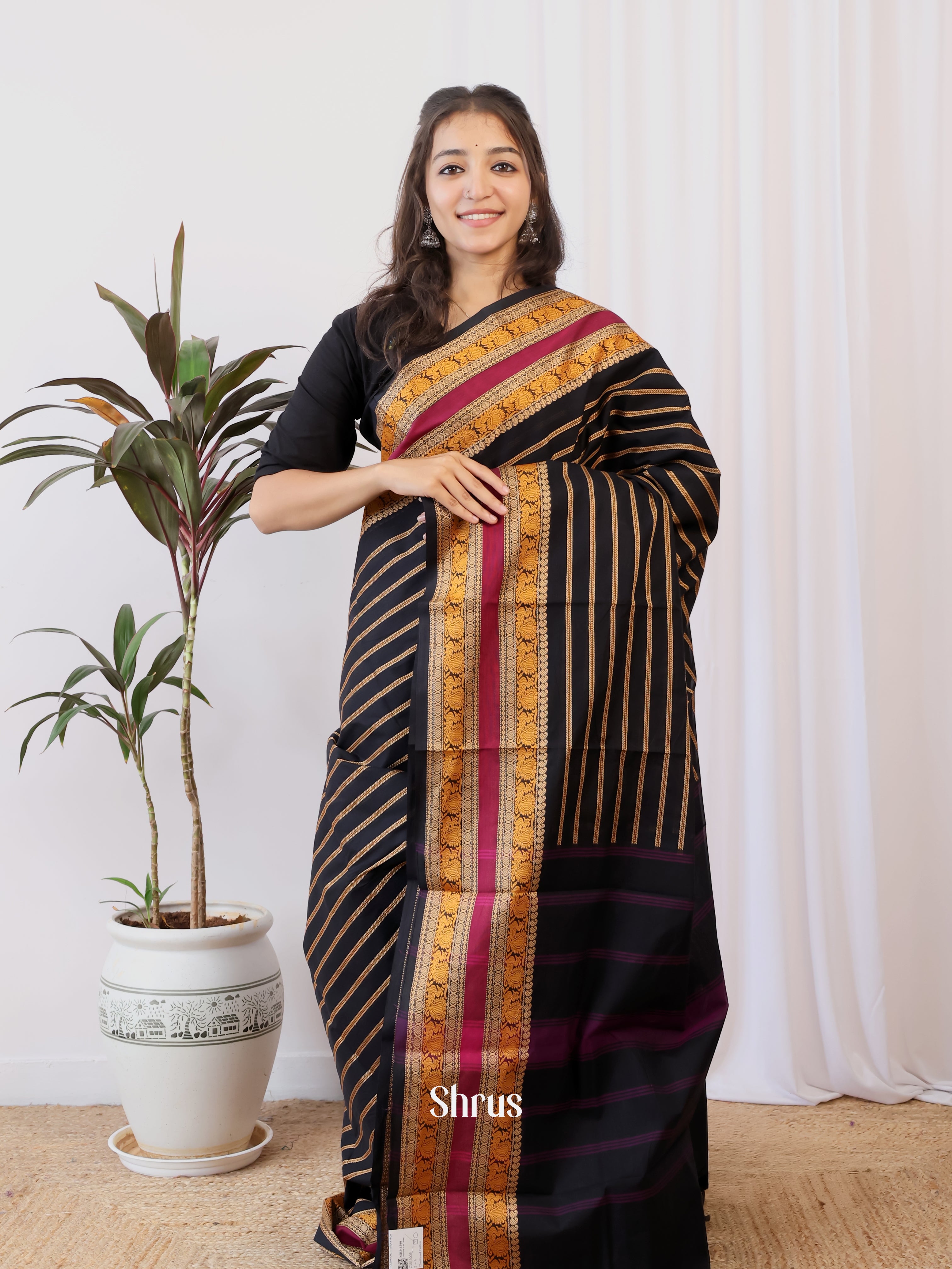 CIS13005 - Chettinad Cotton Saree - Shop on Shrus.com