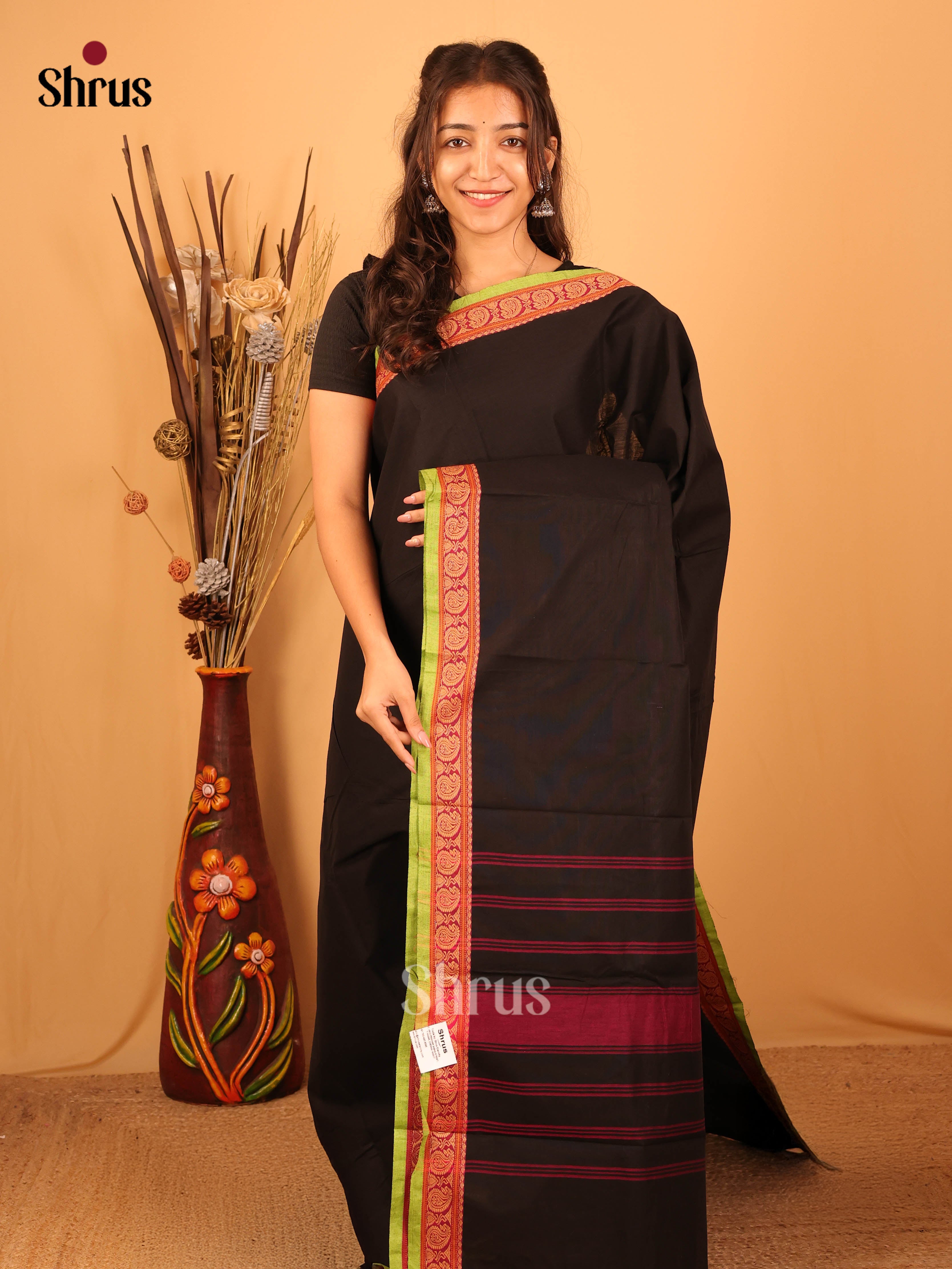 CIS13006 - Chettinad Cotton Saree - Shop on Shrus.com