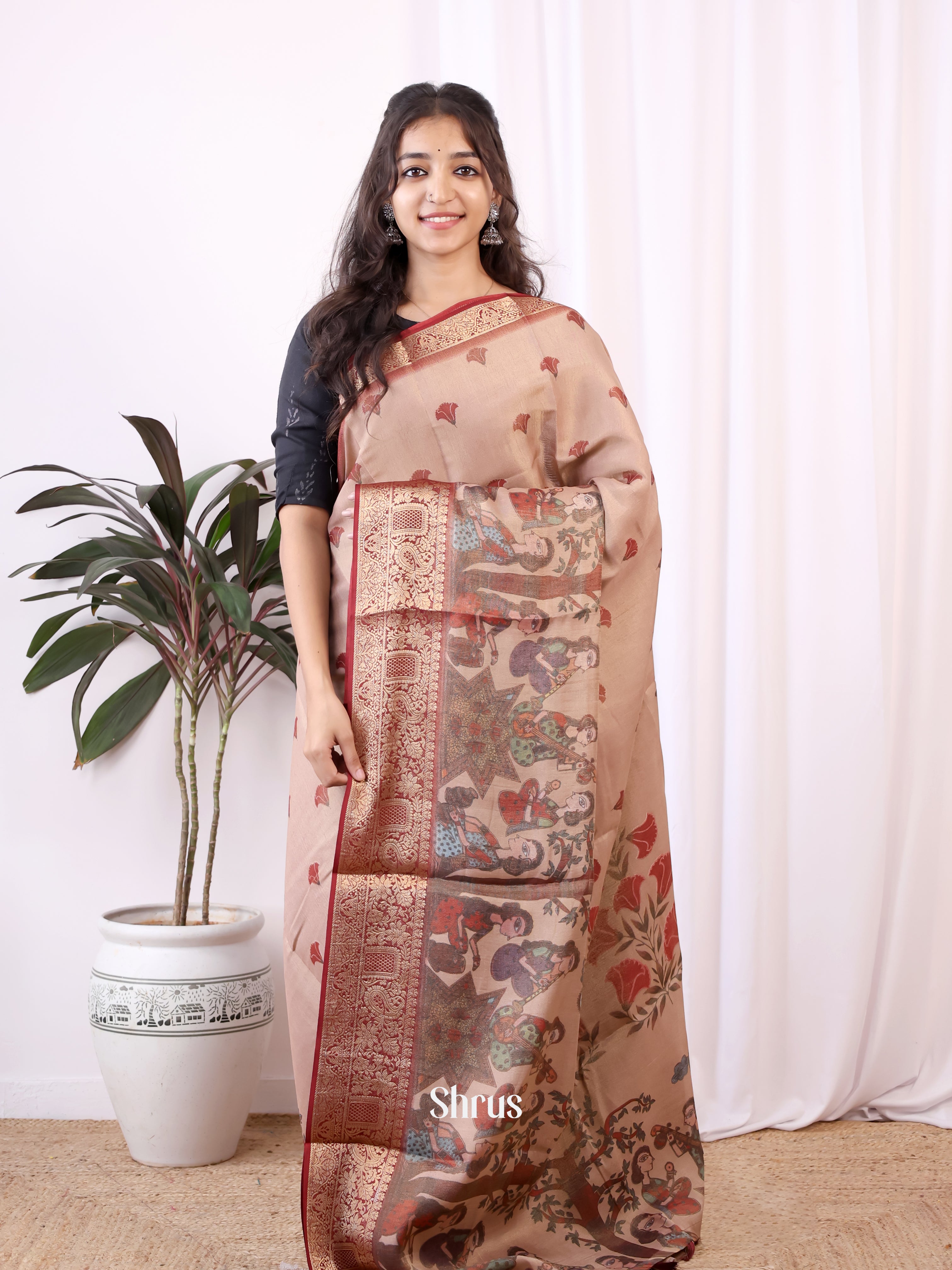 CIS13062 - Semi Tissue Dola Saree - Shop on Shrus.com