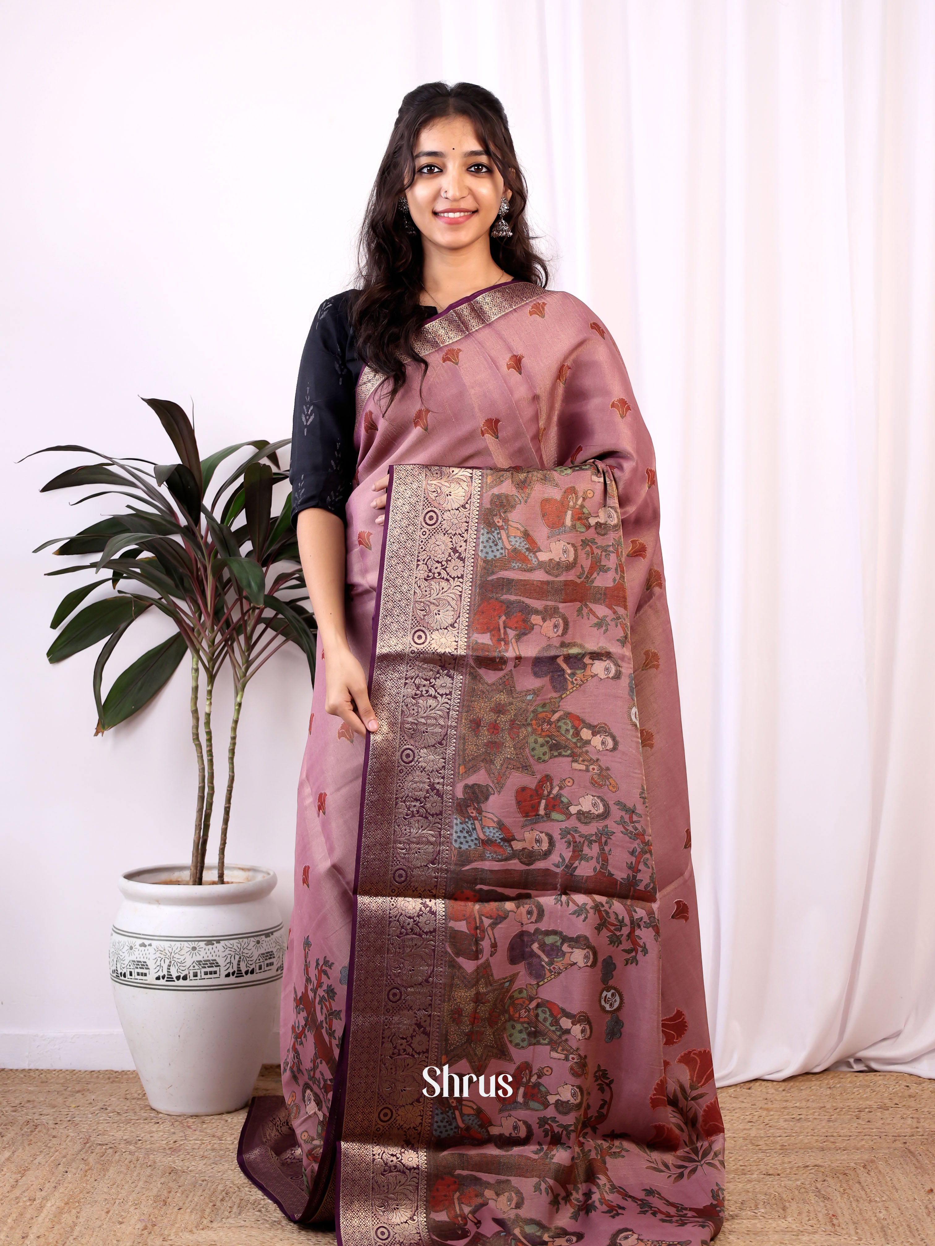 CIS13071 - Semi Tissue Dola Saree - Shop on Shrus.com