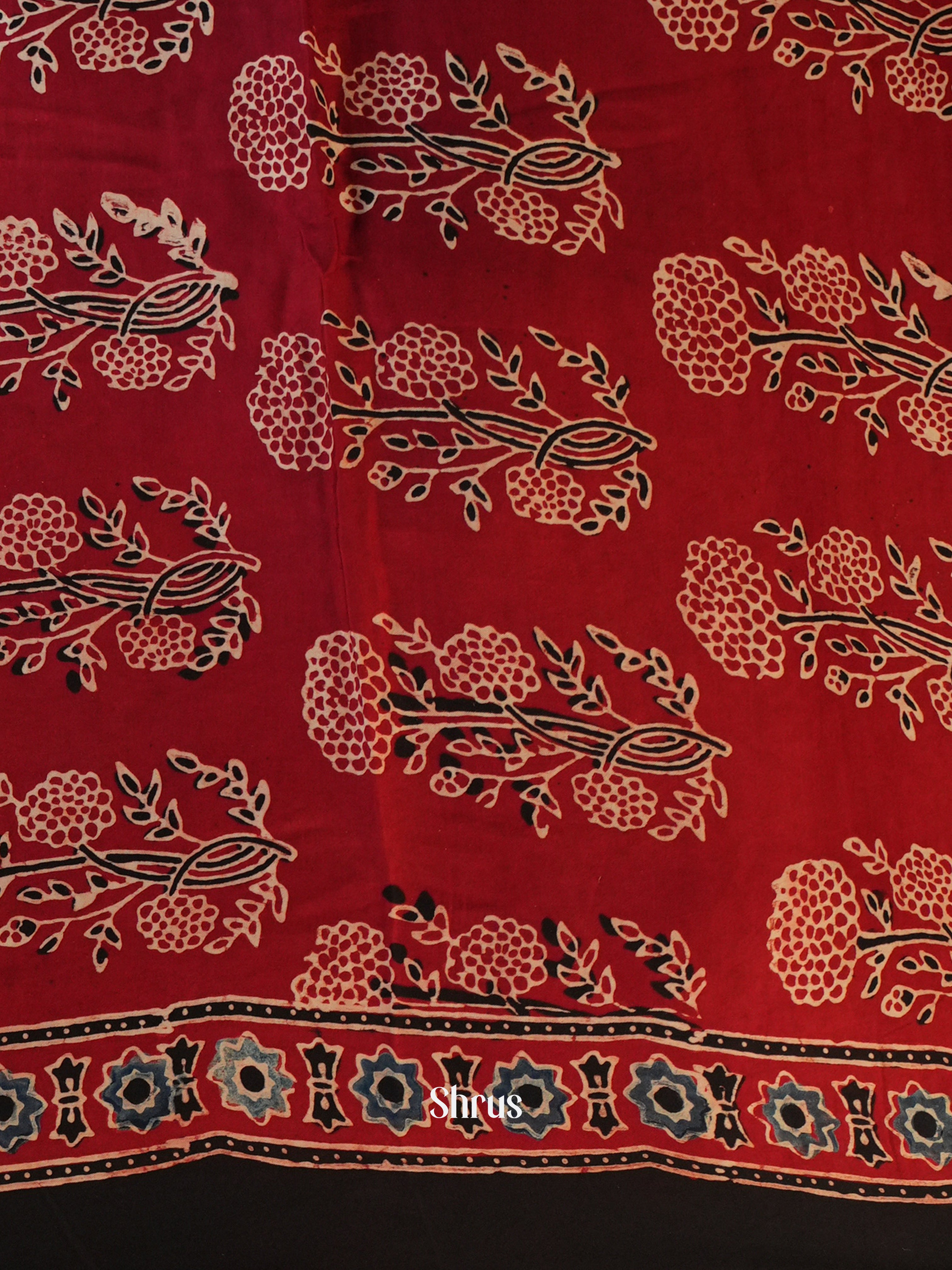Red & Black - Modal Silk Saree - Shop on Shrus.com