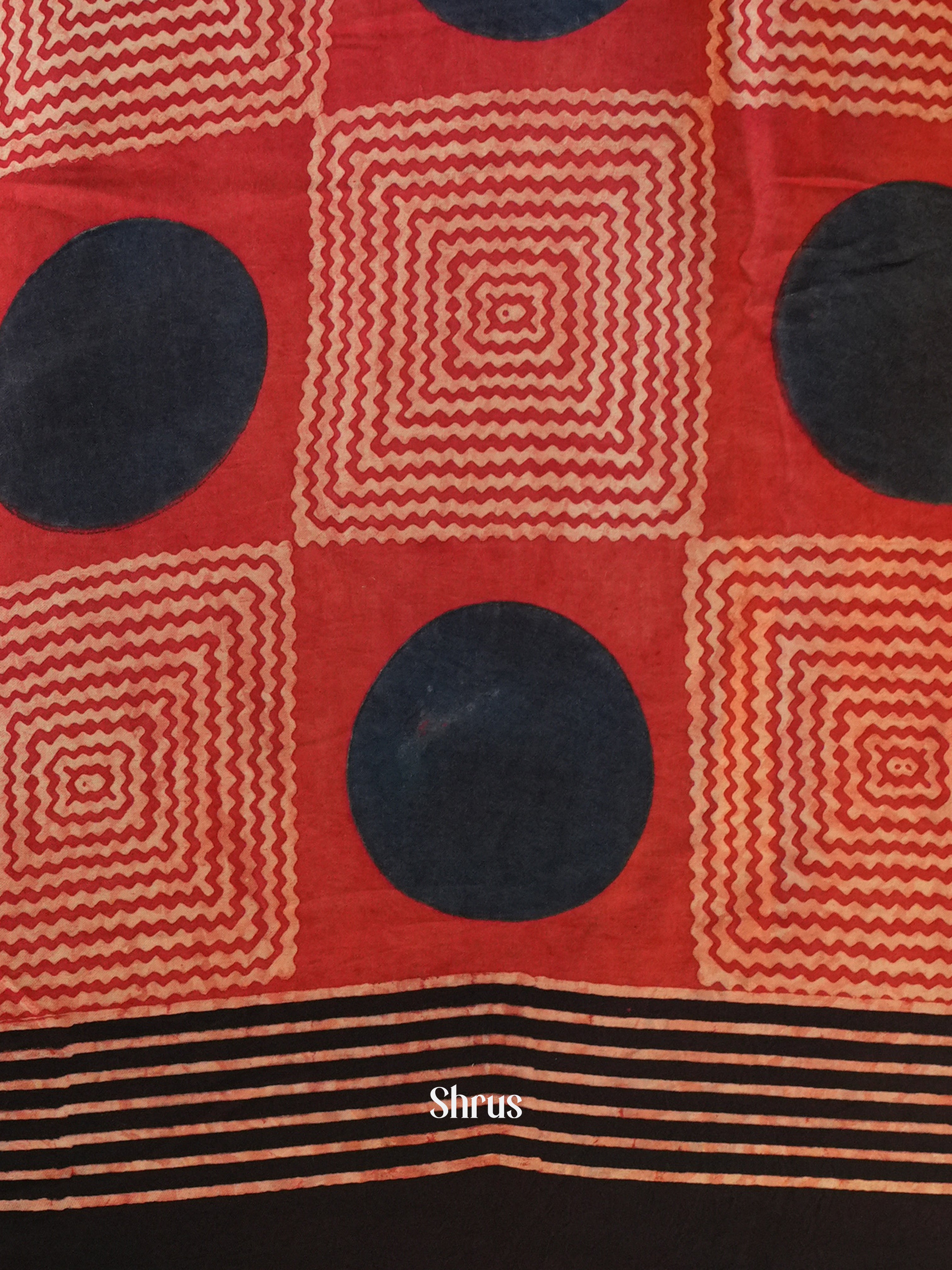 Red & Black- Modal Silk Saree - Shop on Shrus.com