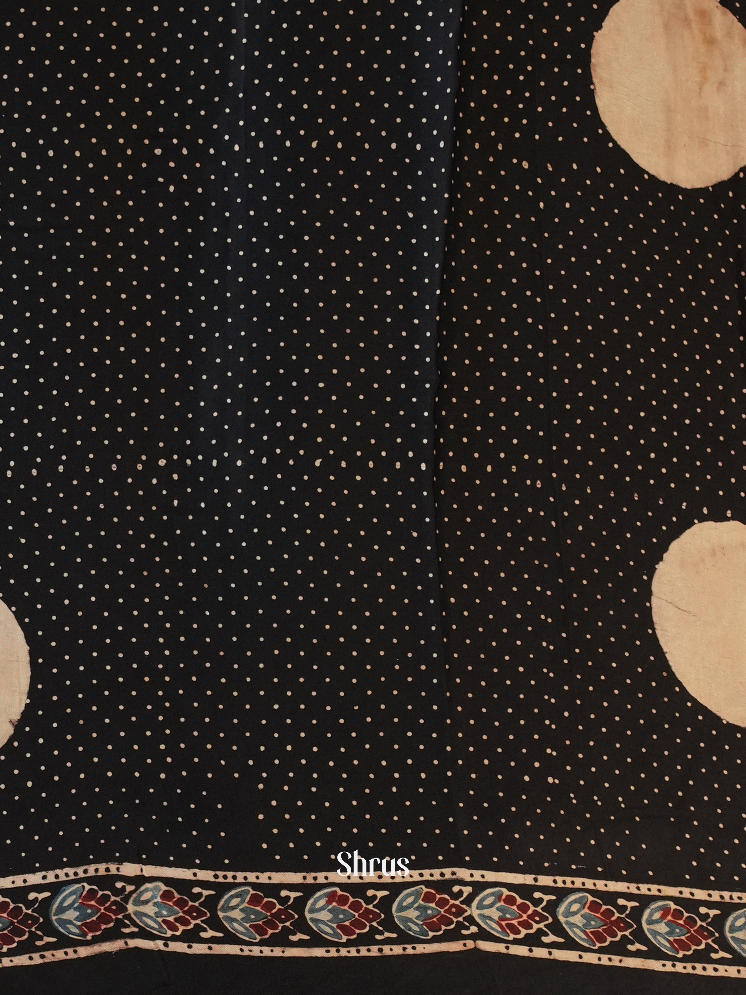 Black- Modal Silk Saree - Shop on Shrus.com