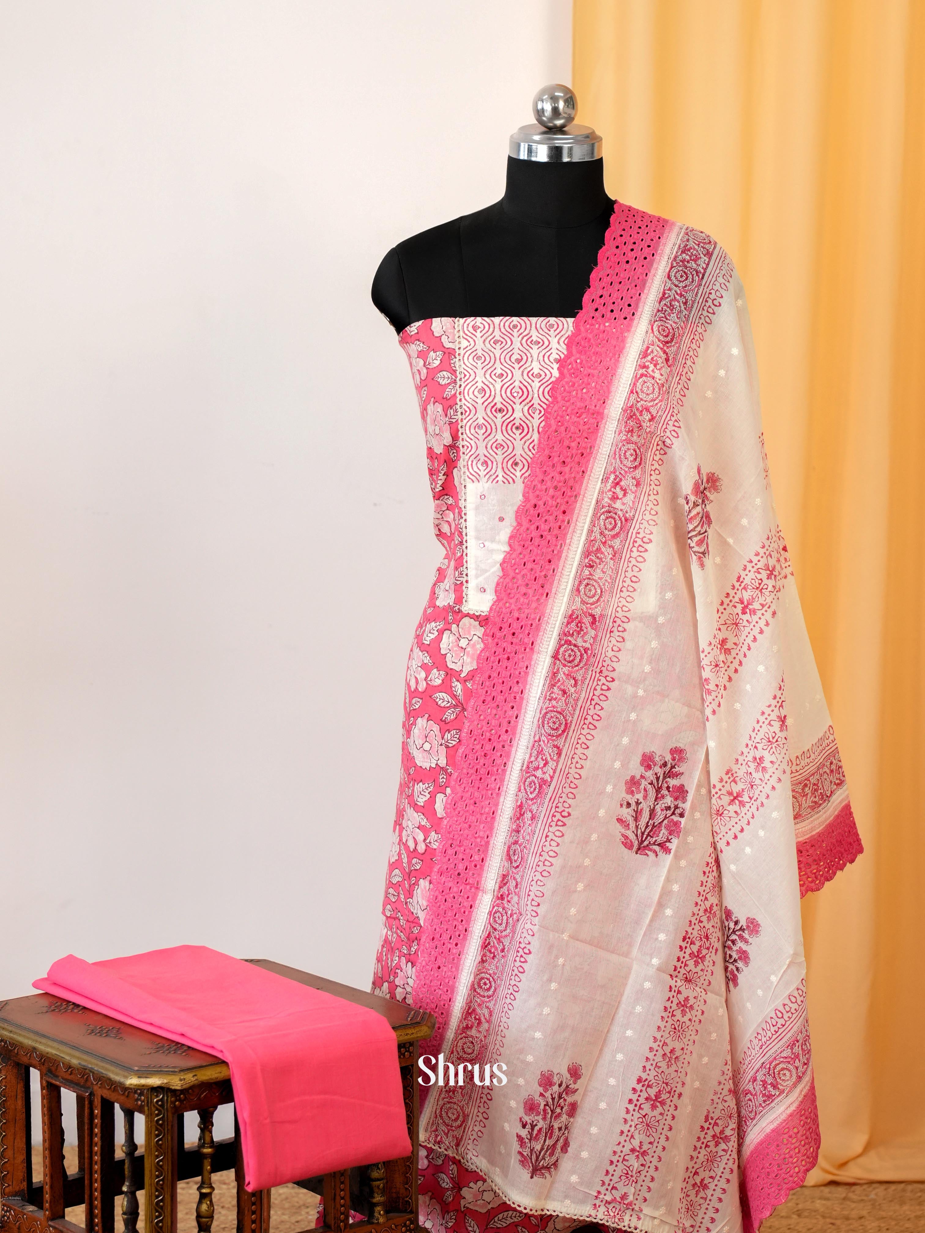 Pink & White - Ajrakh Salwar - Shop on Shrus.com