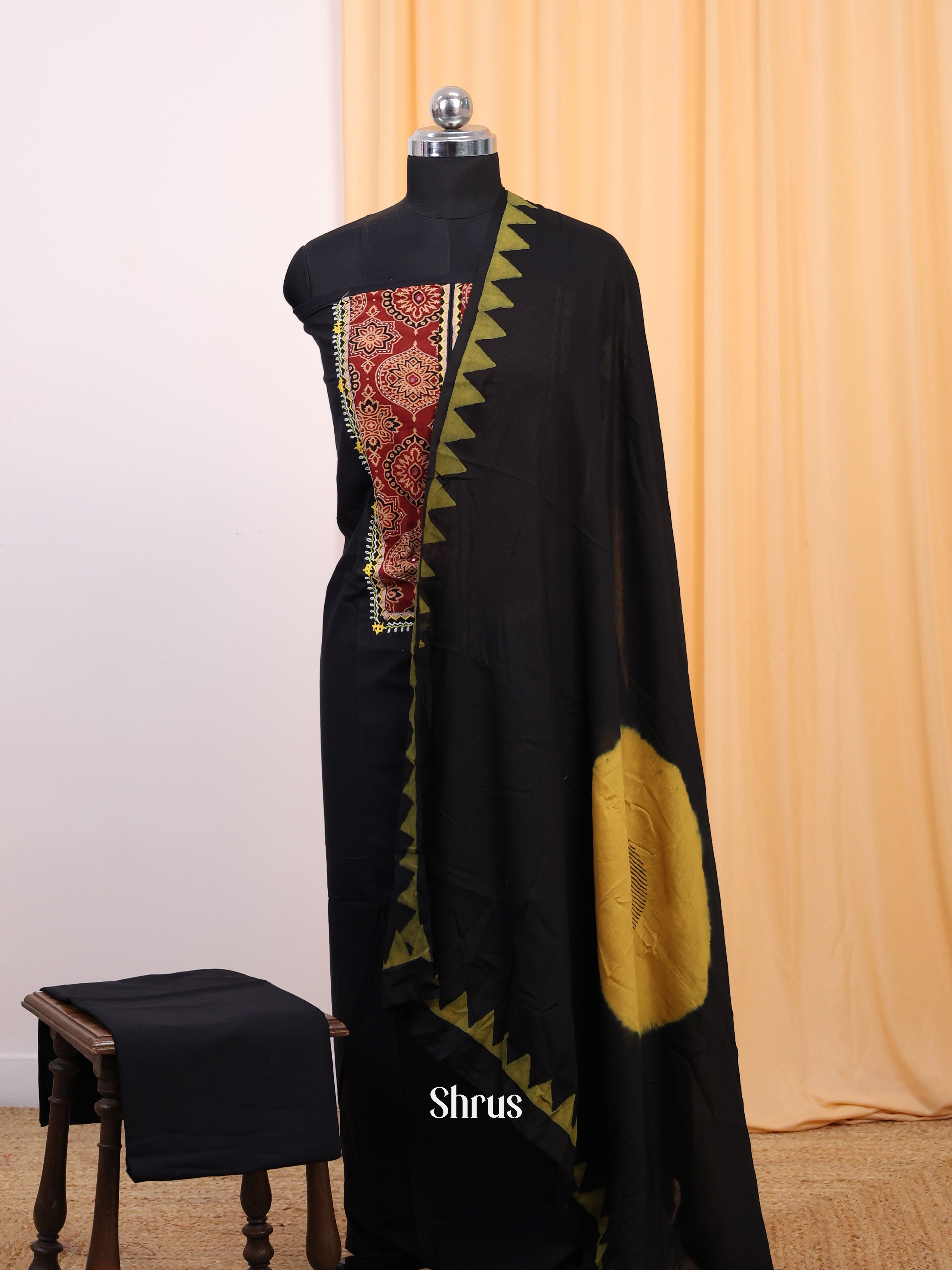 Black - Ajrakh Salwar - Shop on Shrus.com