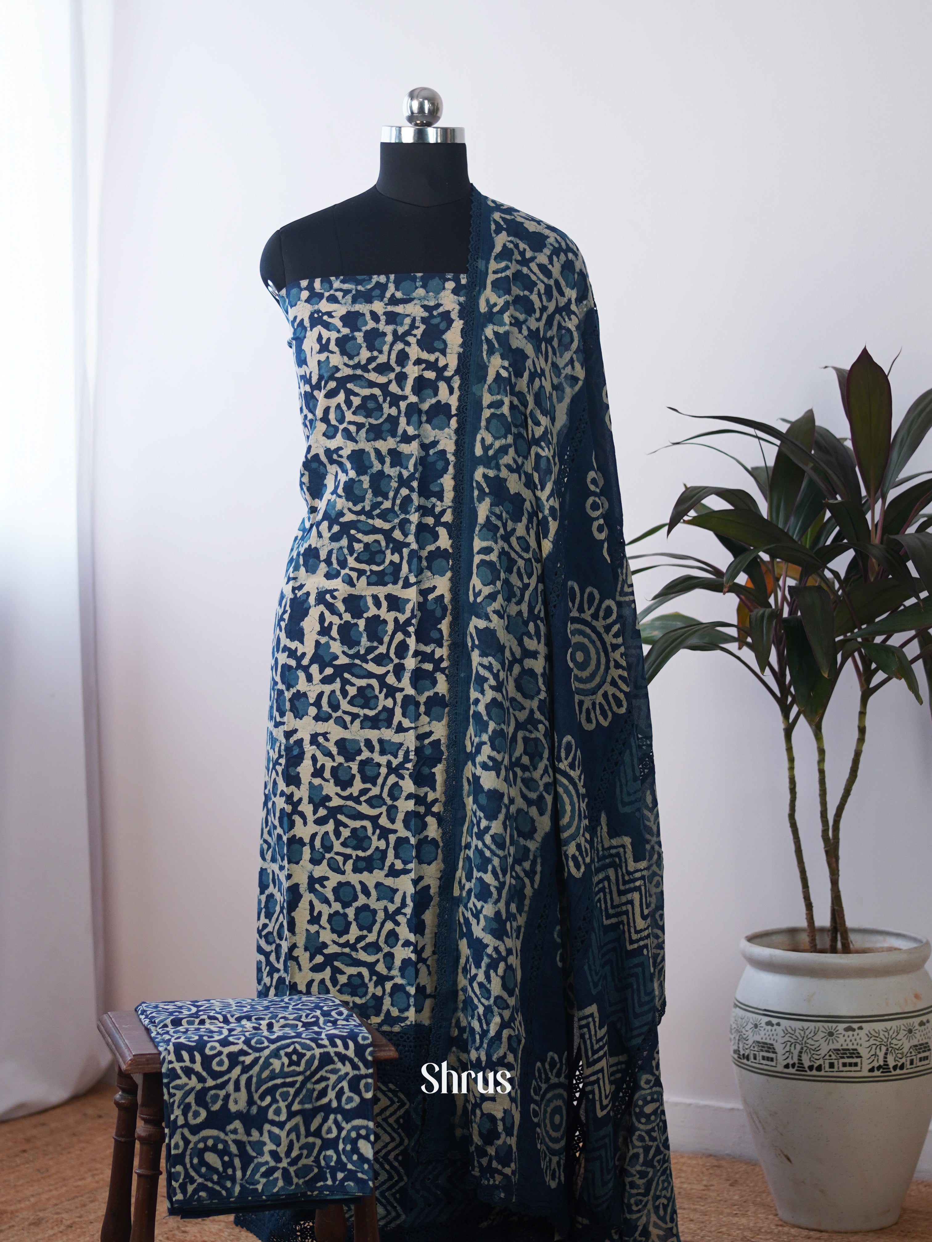 Indigo Blue - Ajrakh Salwar - Shop on Shrus.com