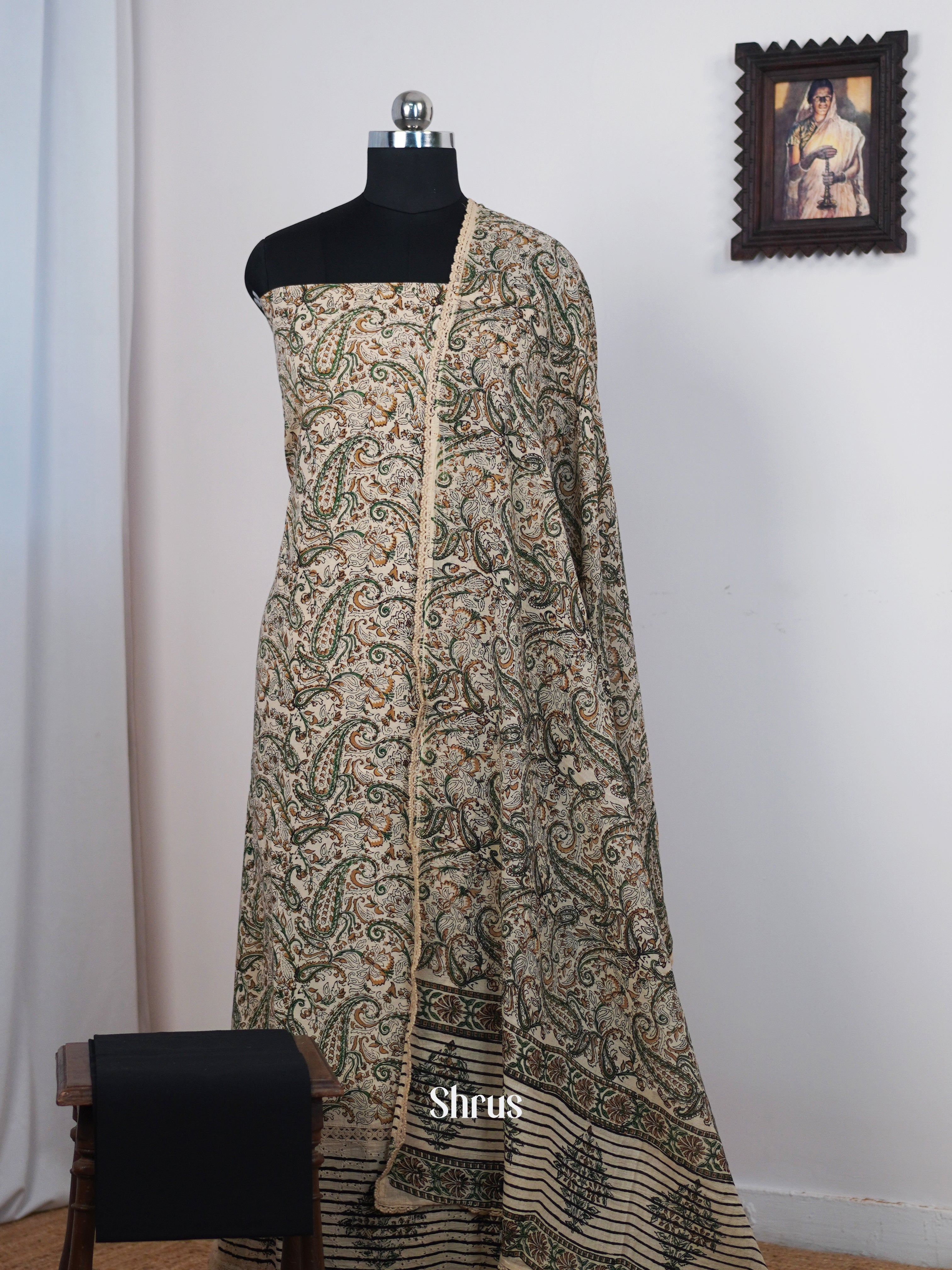 Grey & Black - Ajrakh Salwar - Shop on Shrus.com