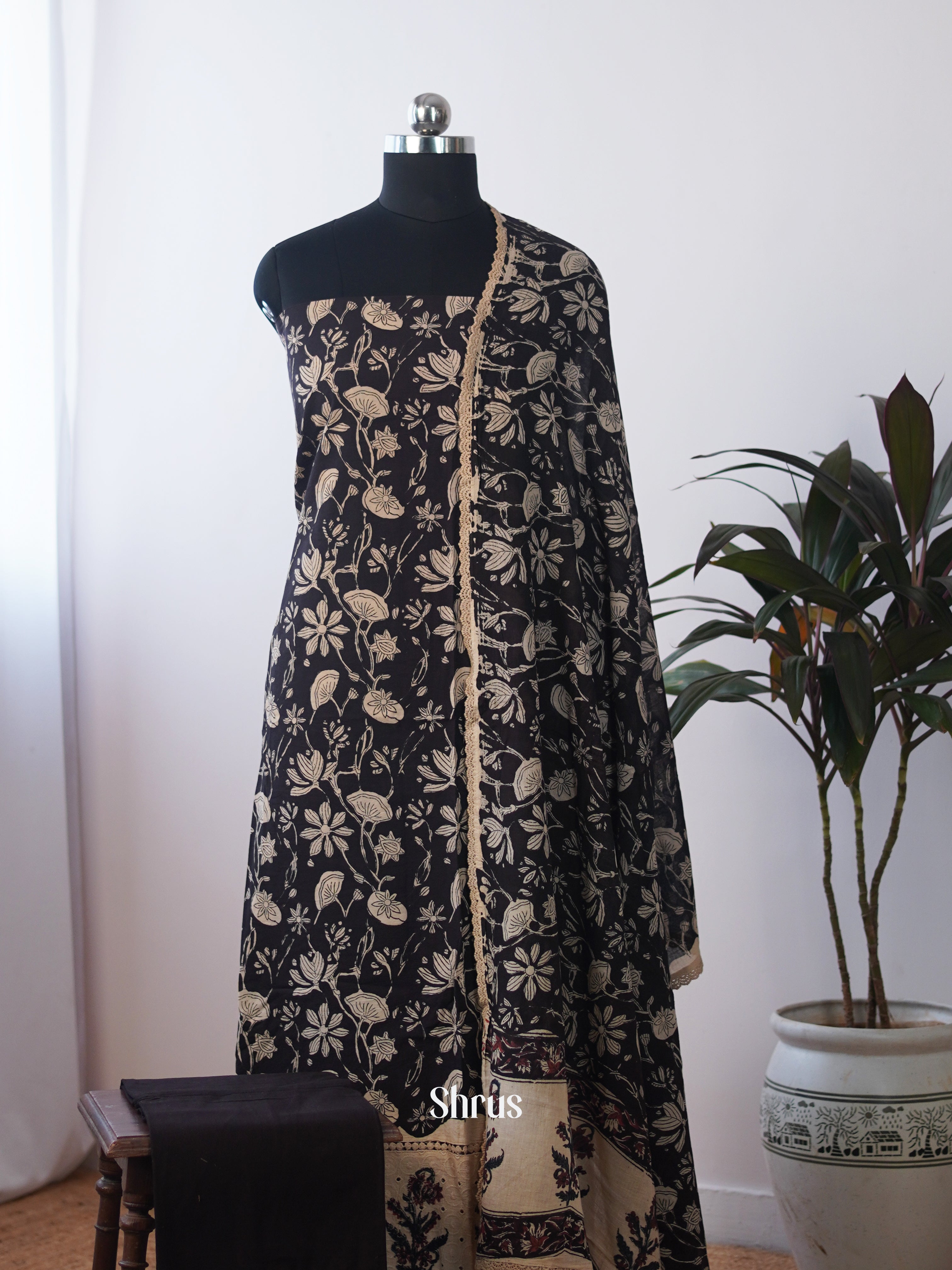 Black - Ajrakh Salwar - Shop on Shrus.com