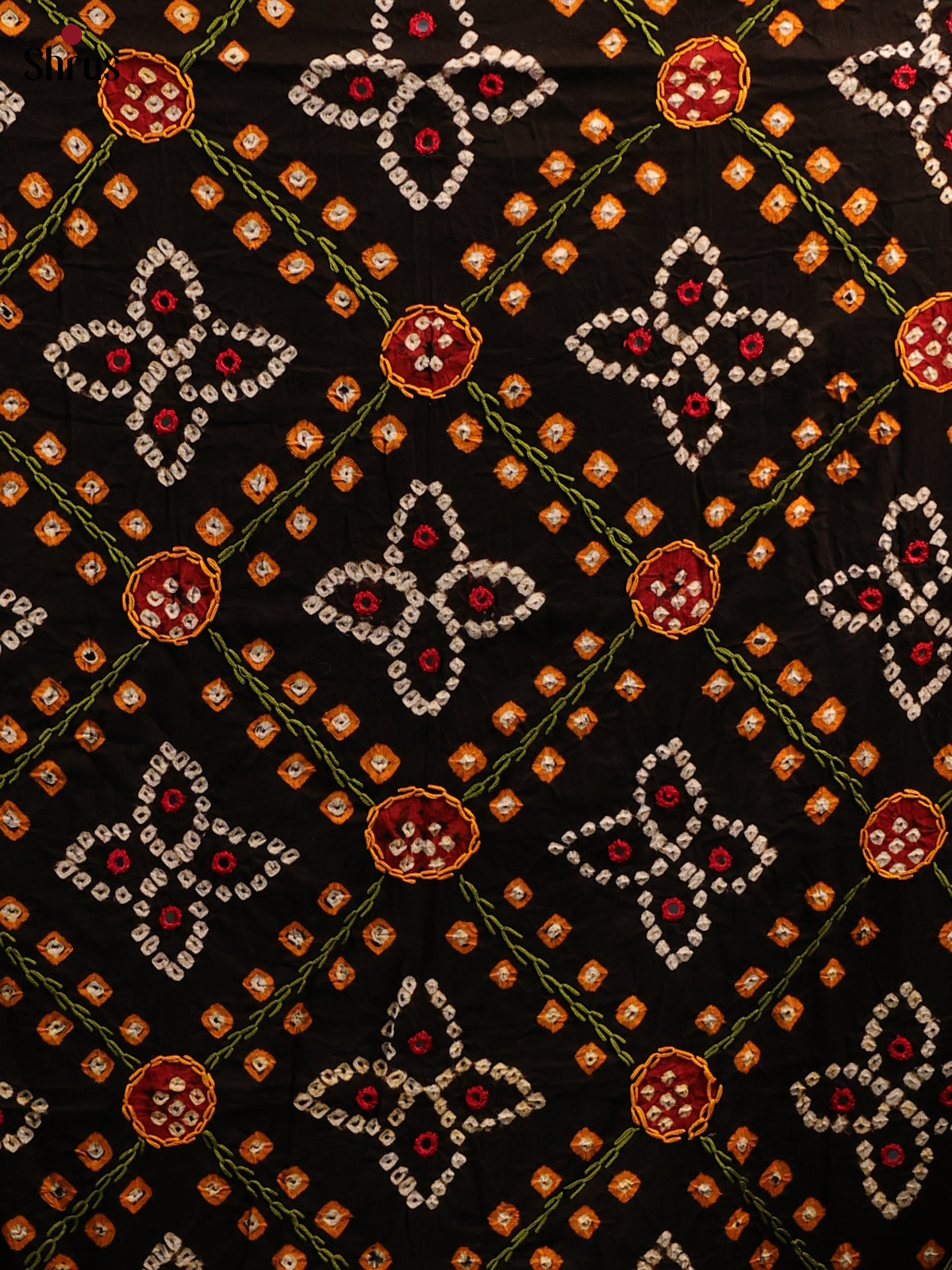 Black & Red - Bandhini salwar - Shop on Shrus.com