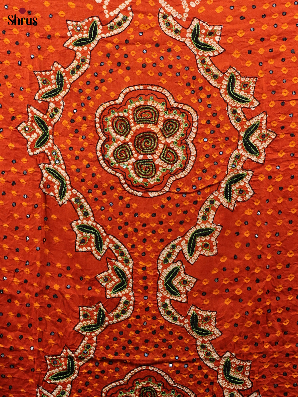 Orange & Black - Bandhini salwar - Shop on Shrus.com