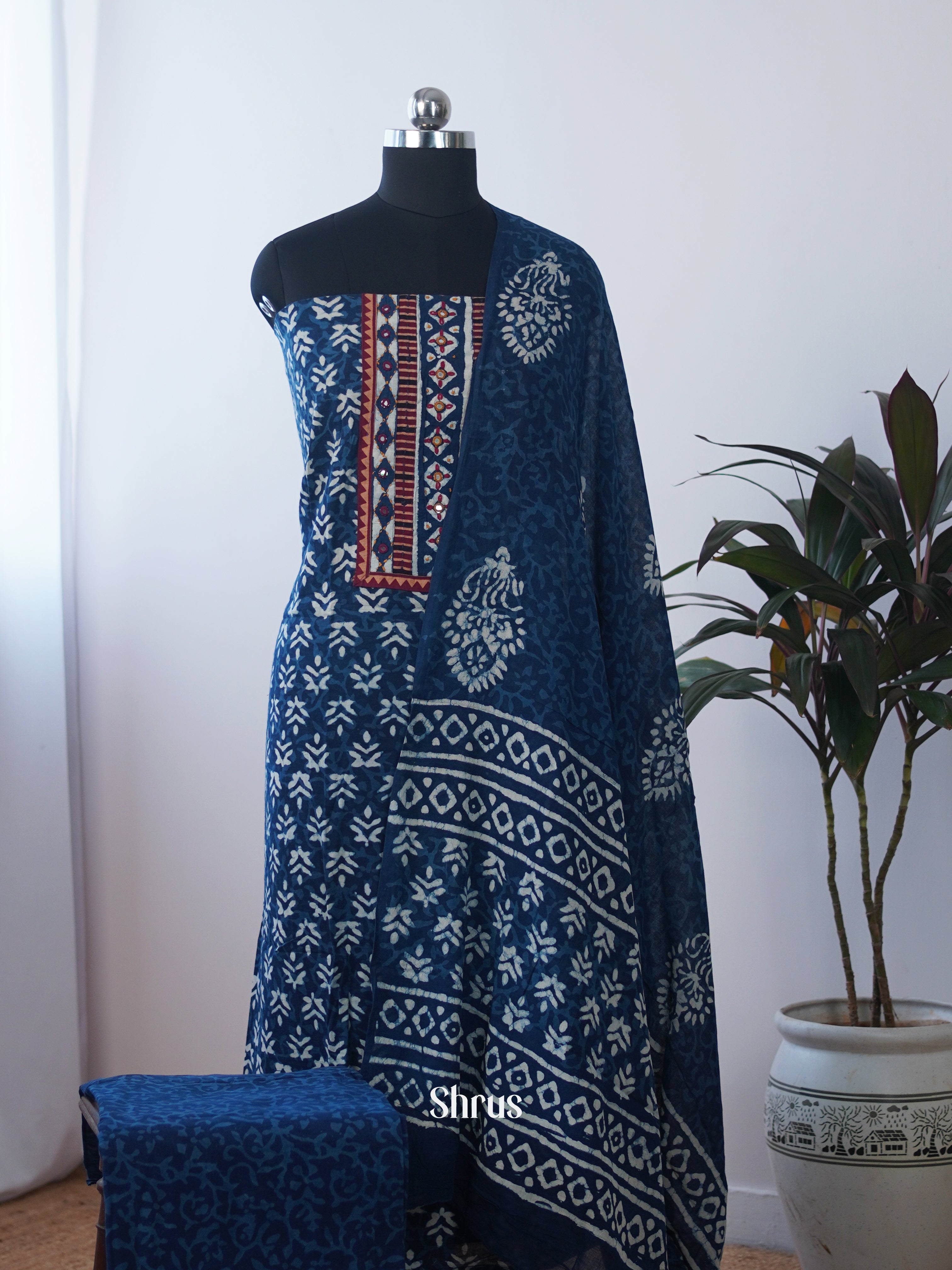 Indigo Blue - Ajrakh Salwar - Shop on Shrus.com