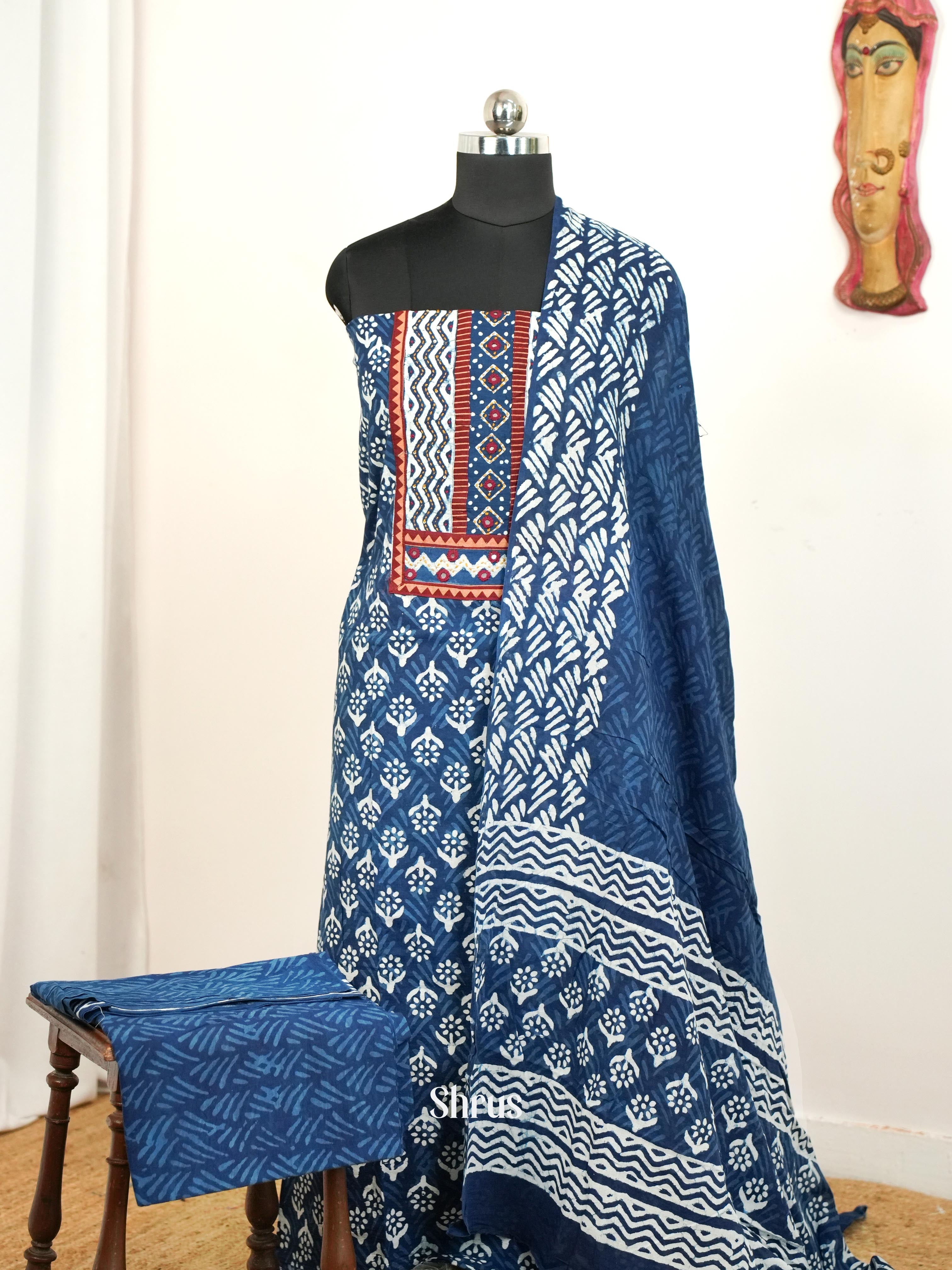 CIS13204 - Ajrakh Salwar - Shop on Shrus.com
