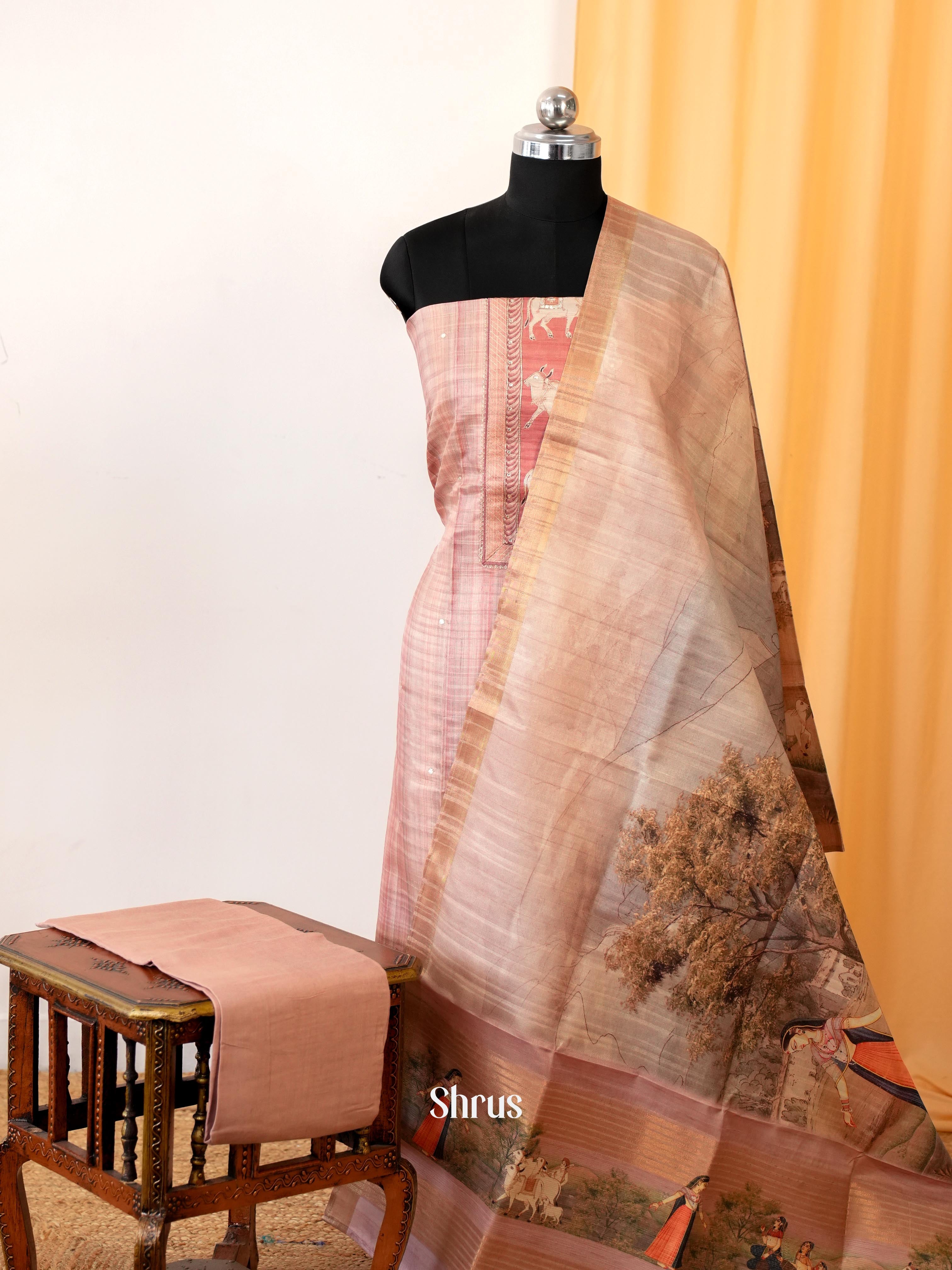 Brown - Chanderi salwar - Shop on Shrus.com