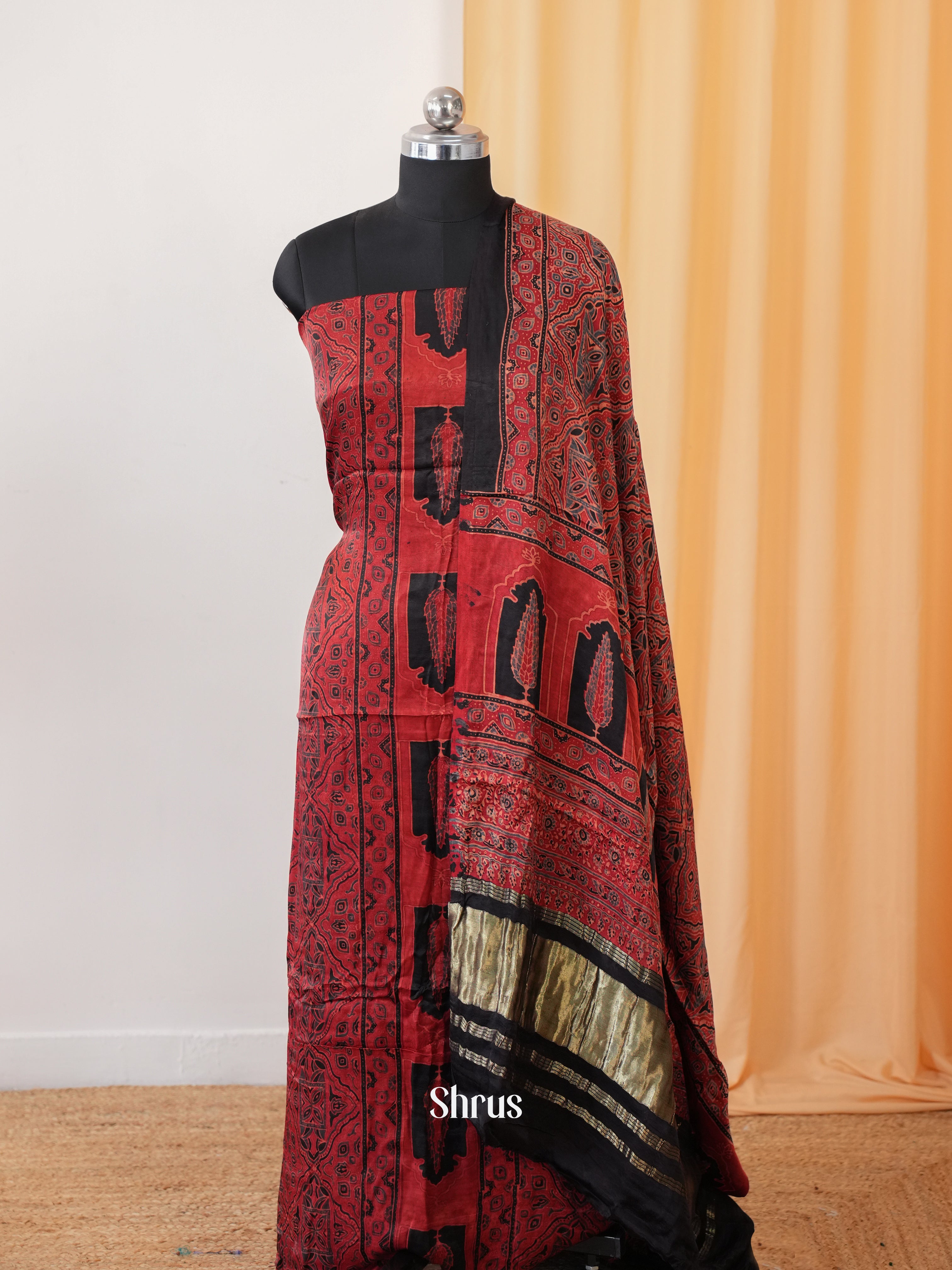 Red & Black - Modal Salwar - Shop on Shrus.com