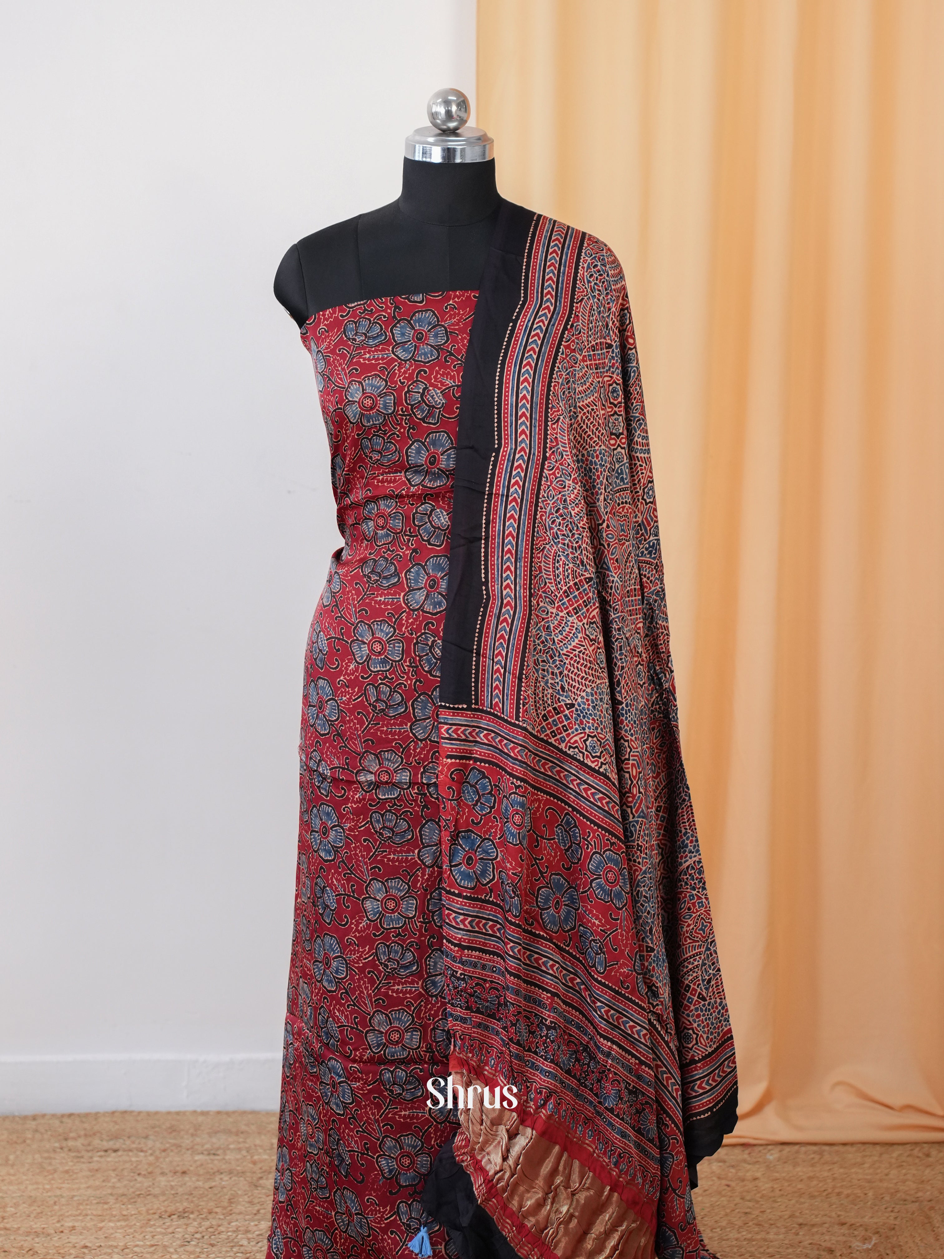 Red - Modal Salwar - Shop on Shrus.com
