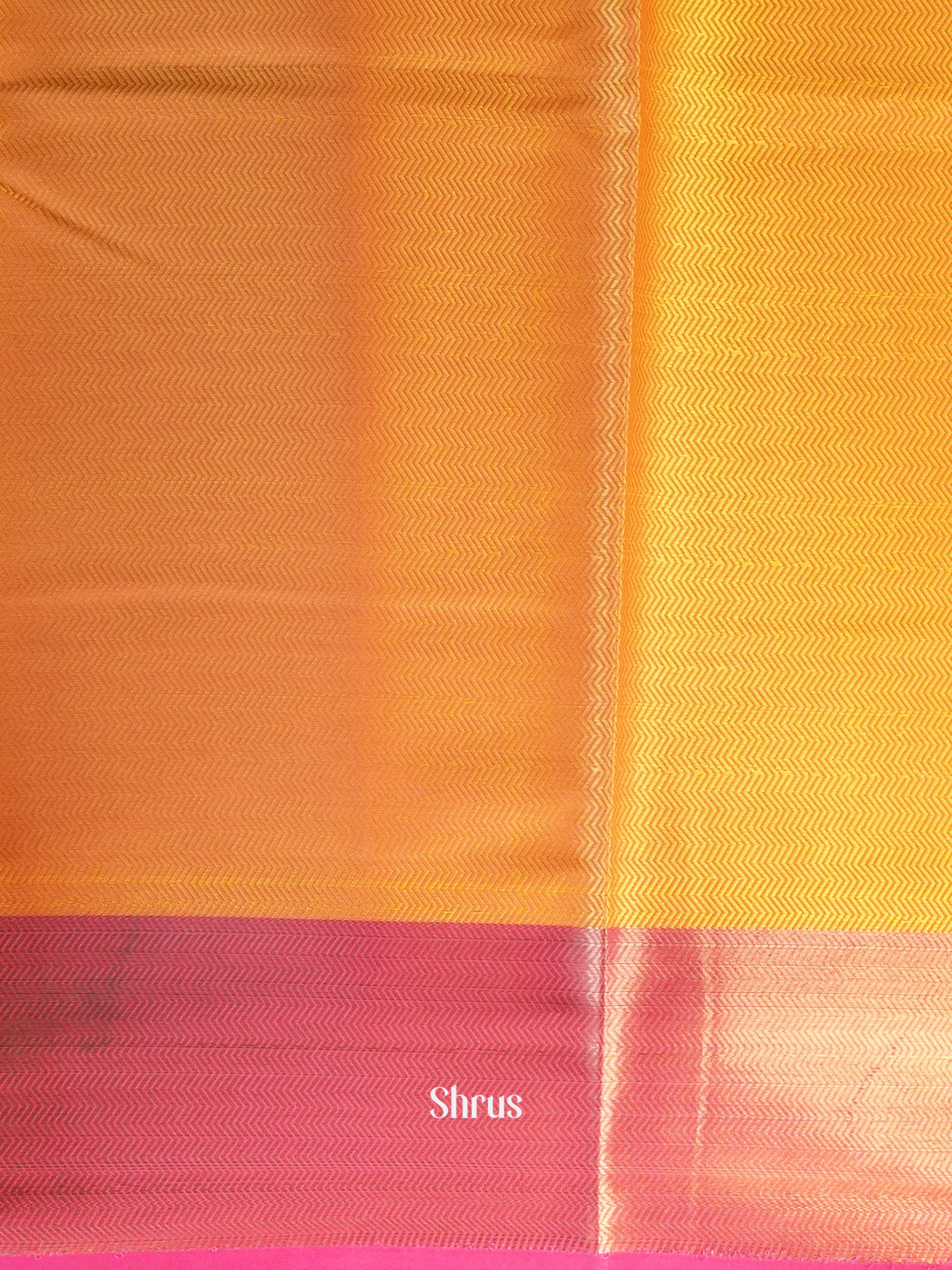 Green & Orange - Tanchoi Saree - Shop on Shrus.com