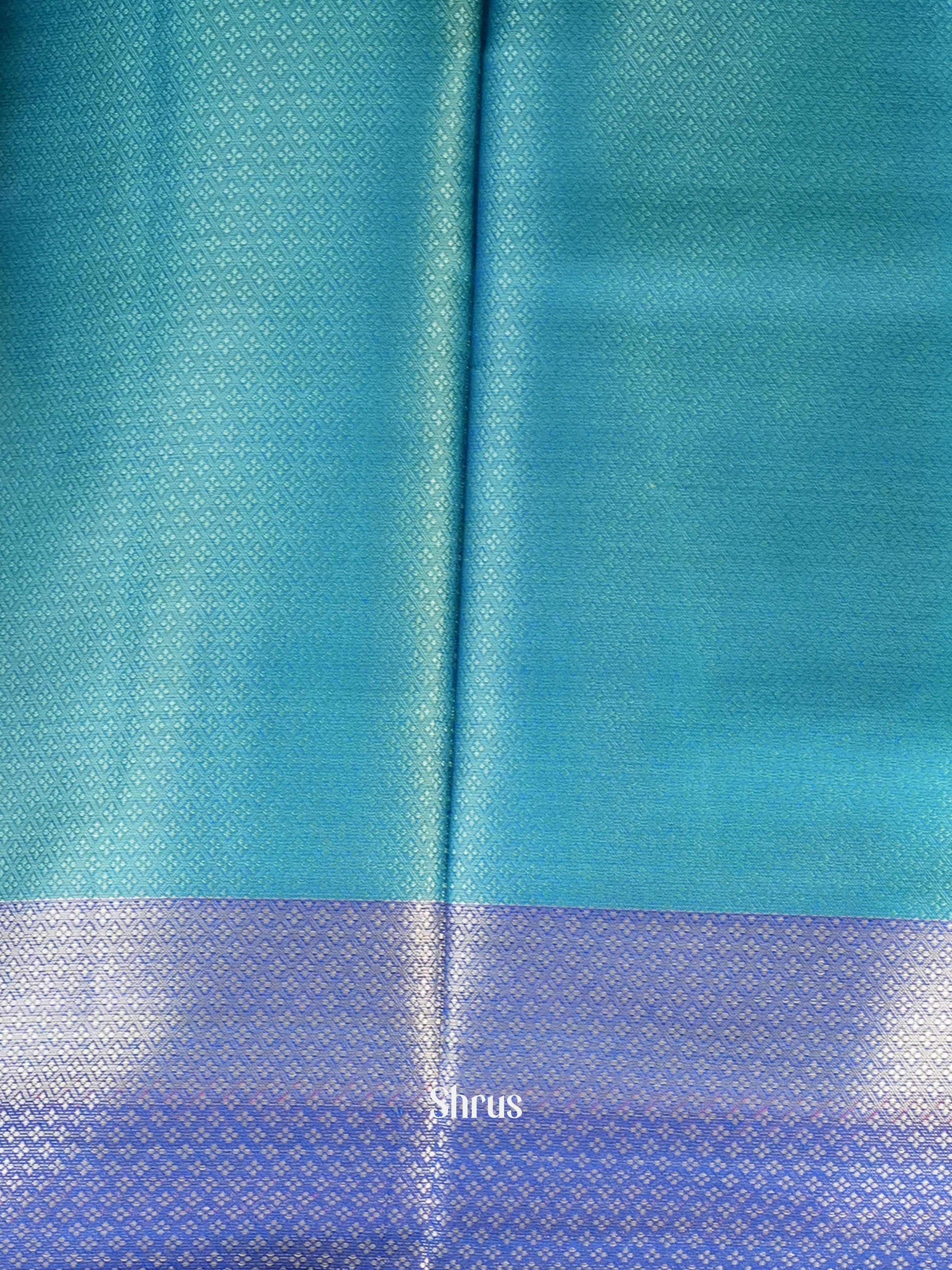 Teal & Blue - Tanchoi Saree - Shop on Shrus.com