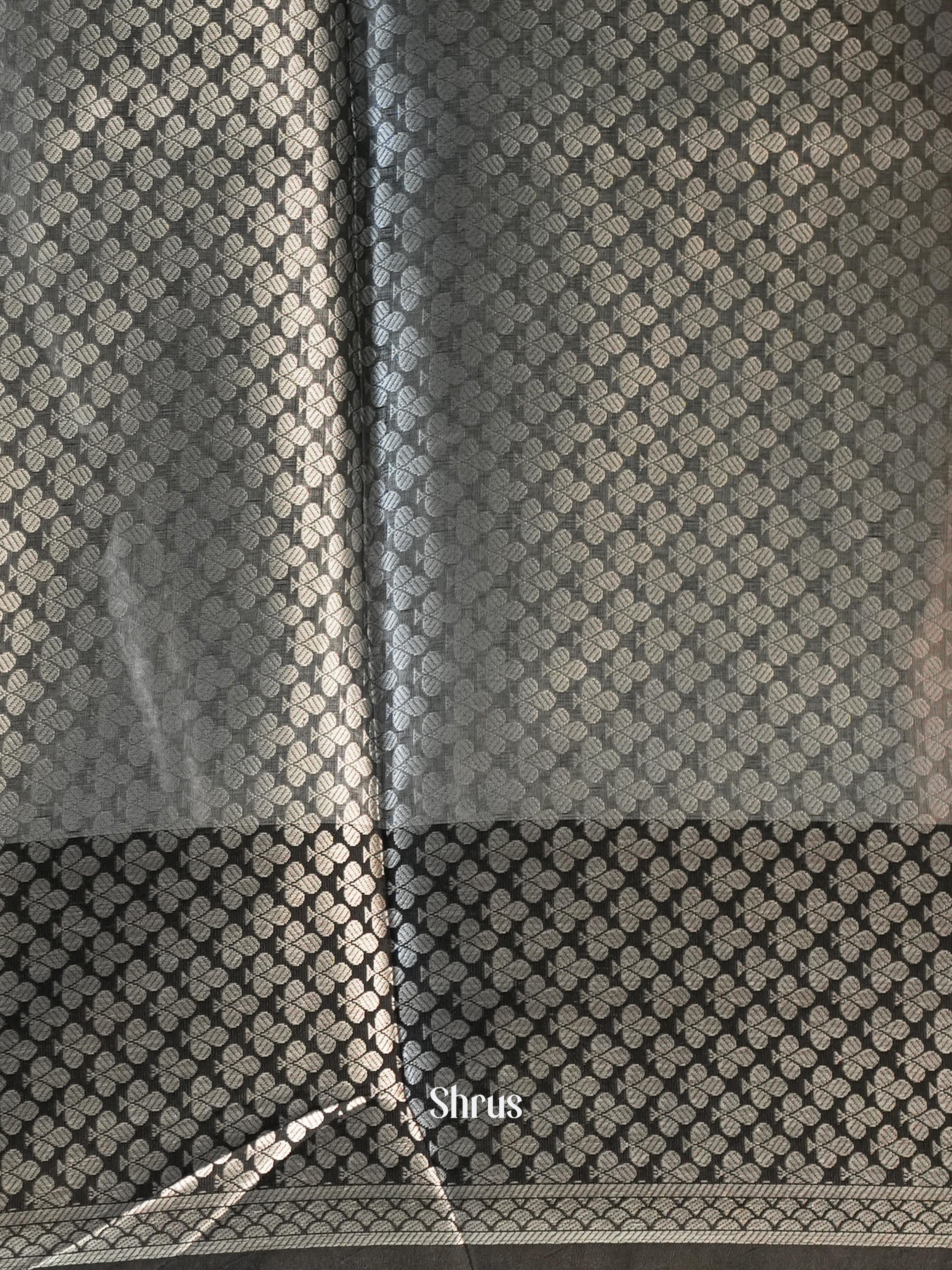 Grey & Black - Tanchoi Saree - Shop on Shrus.com