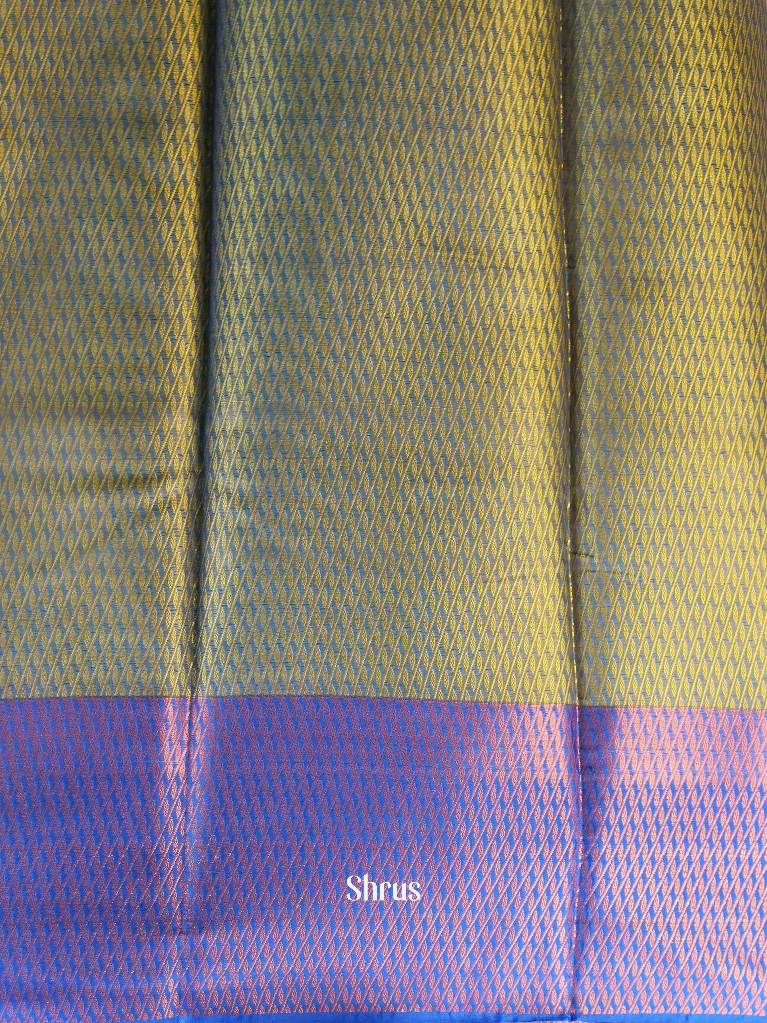Green & Blue - Tanchoi Saree - Shop on Shrus.com