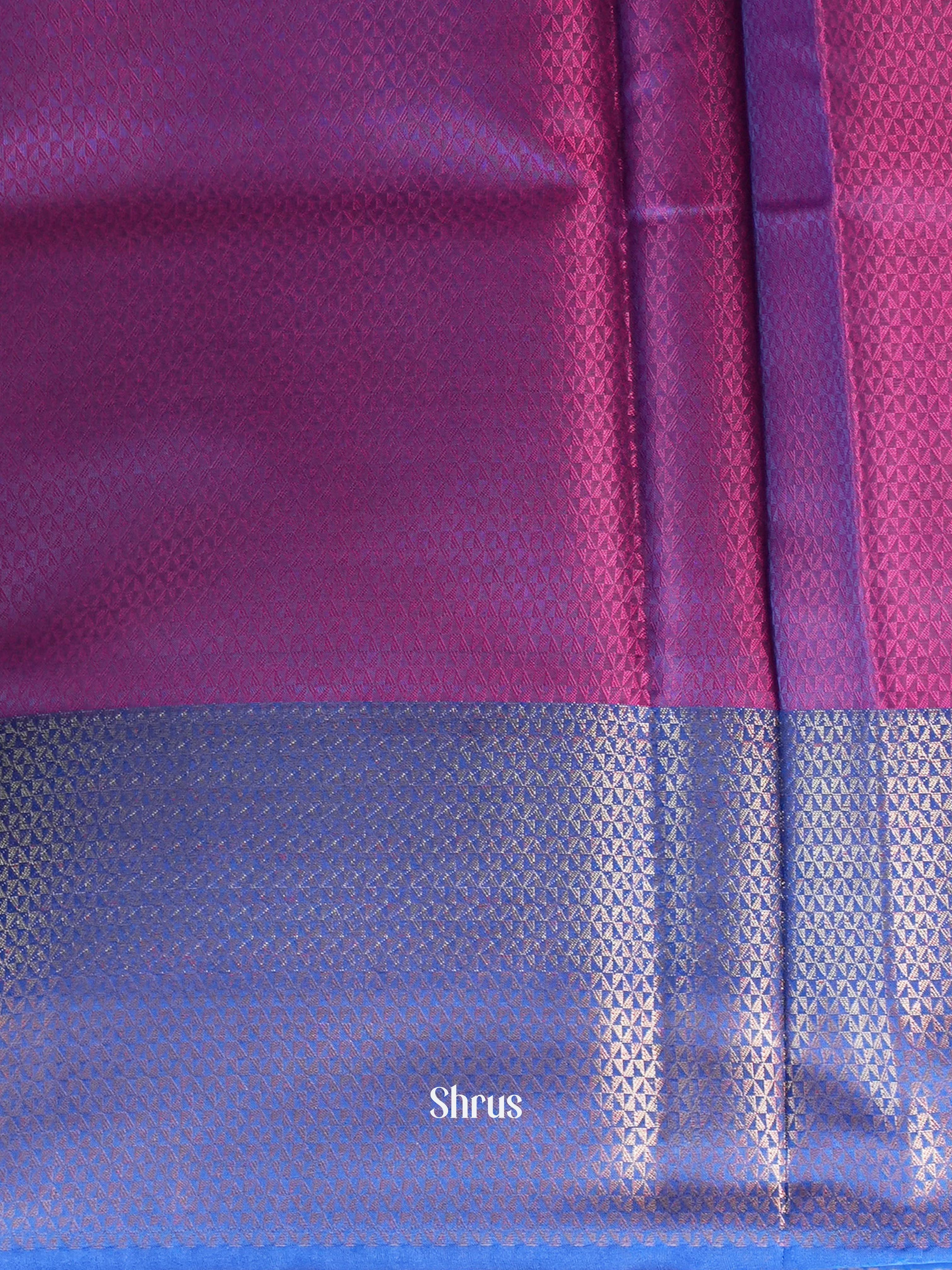 Pink & Blue - Tanchoi Saree - Shop on Shrus.com