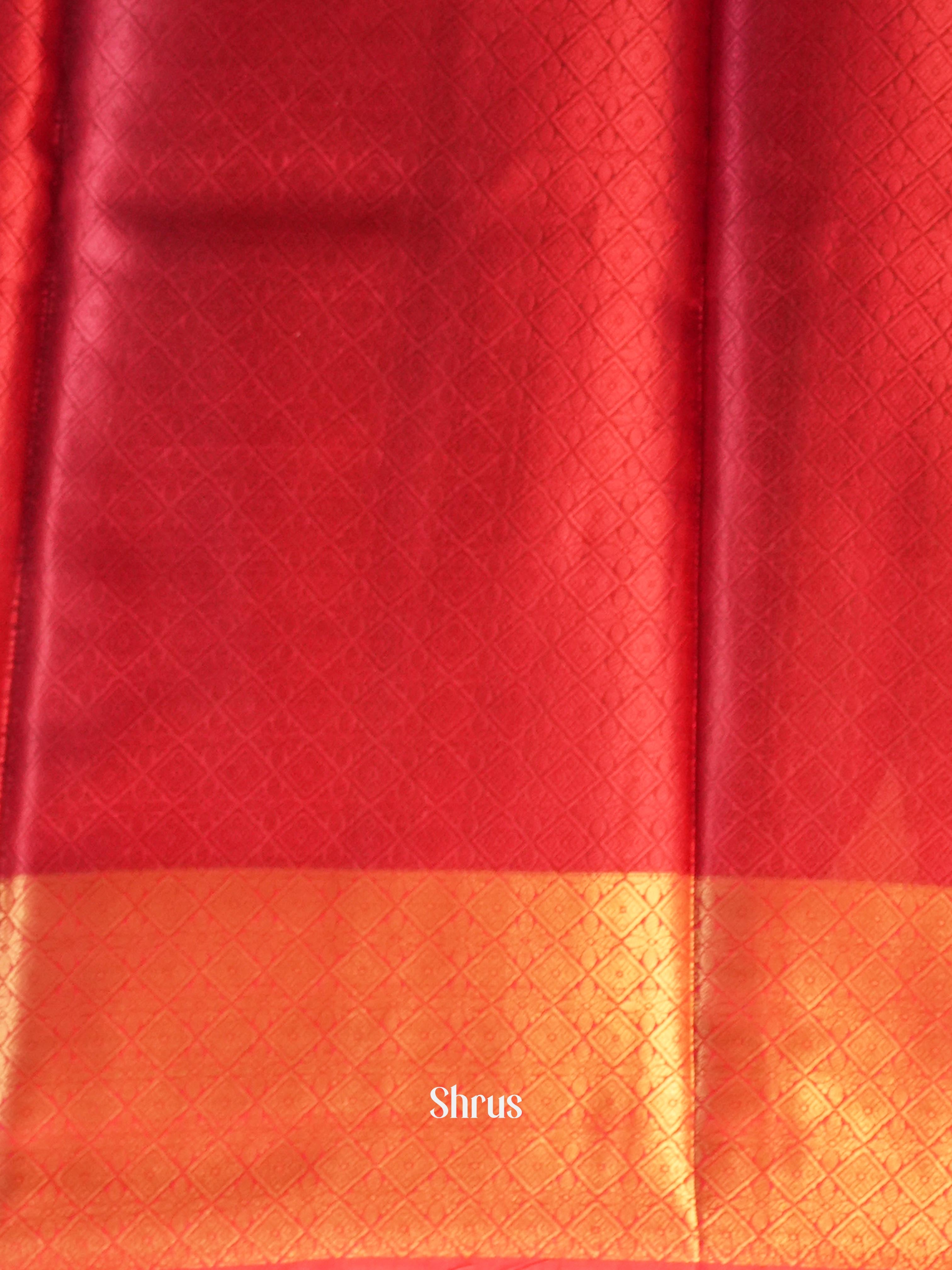 Maroon & Red - Tanchoi Saree - Shop on Shrus.com