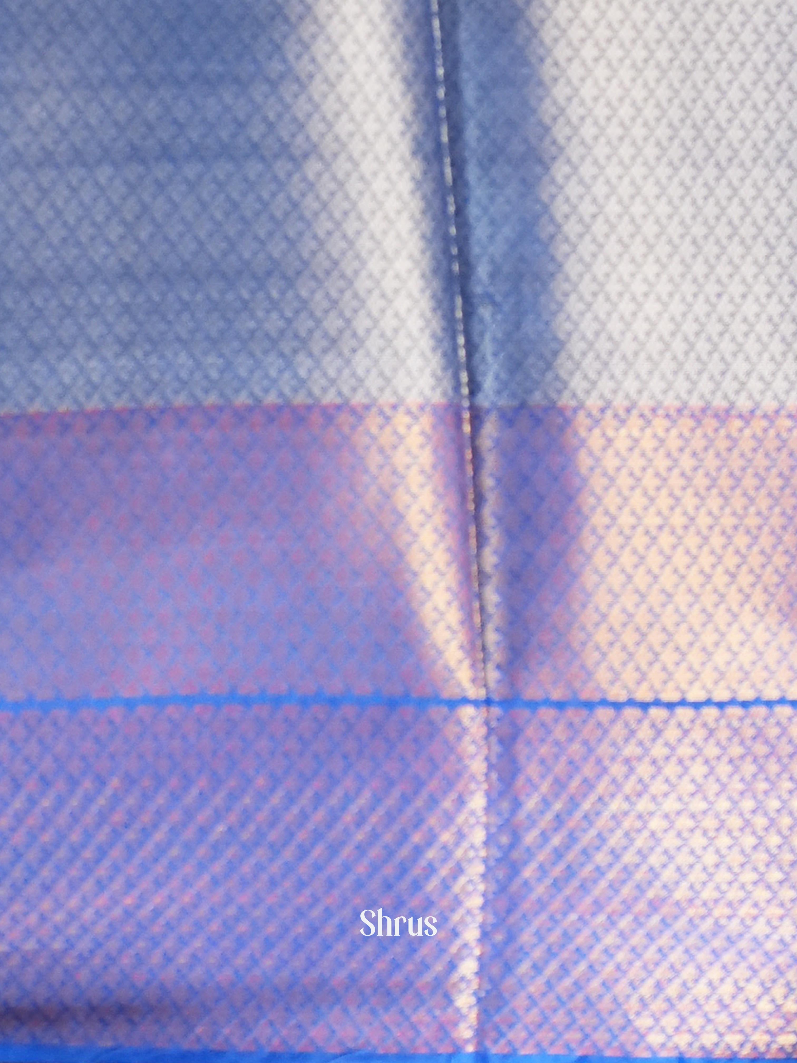 Grey & Blue - Tanchoi Saree - Shop on Shrus.com