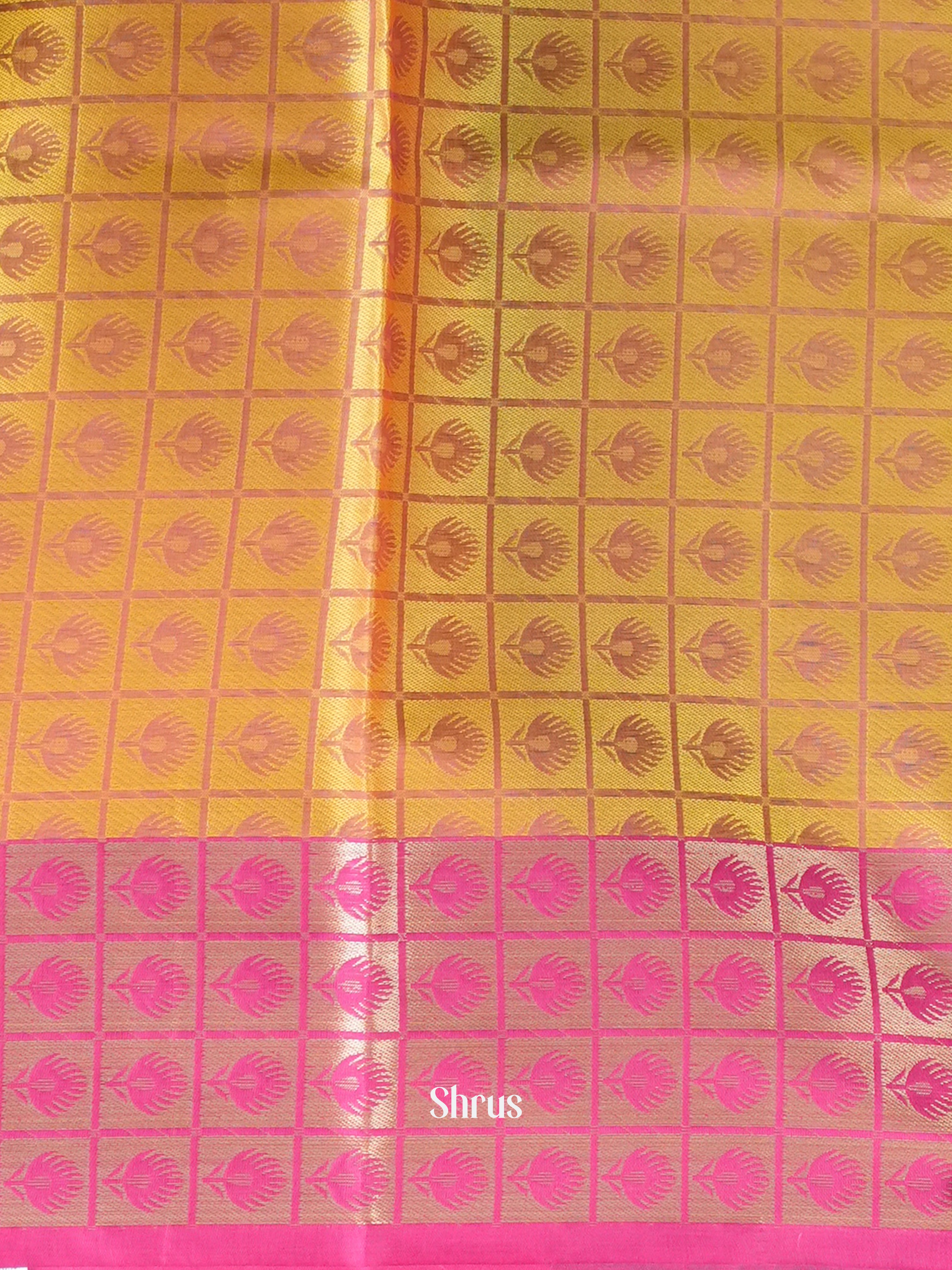 Lite Green & Pink- Tanchoi Saree - Shop on Shrus.com