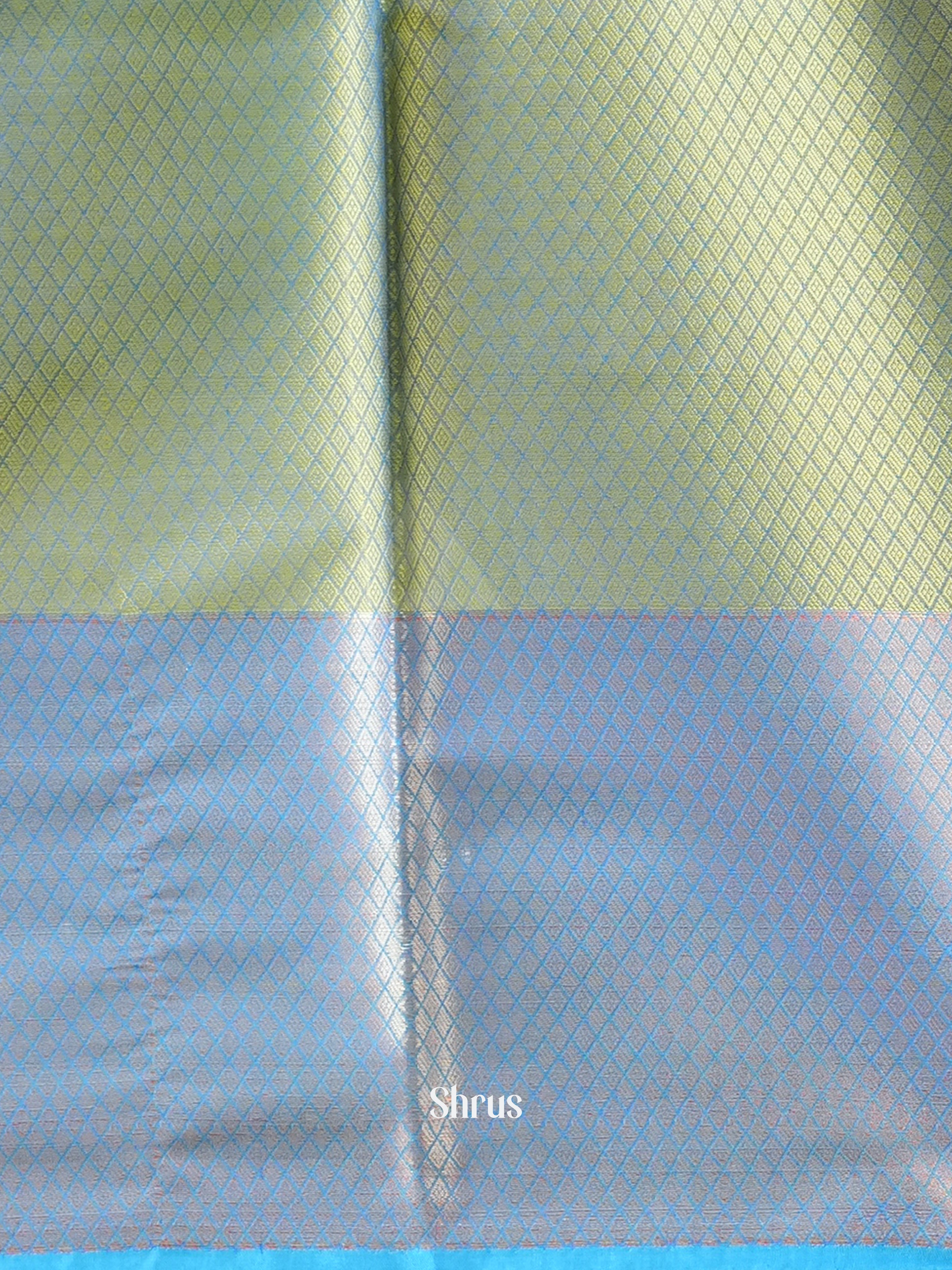 Lite Green & Blue - Tanchoi Saree - Shop on Shrus.com