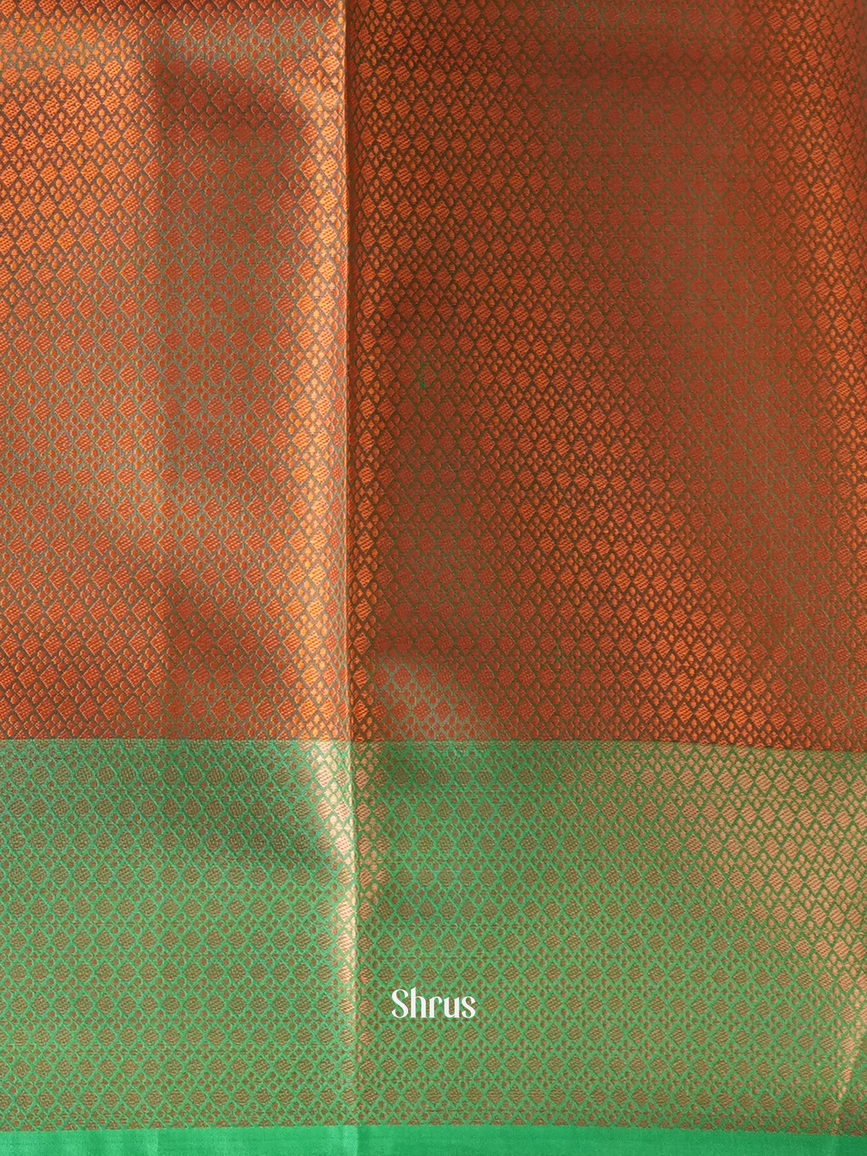 Orange & Green - Tanchoi Saree - Shop on Shrus.com
