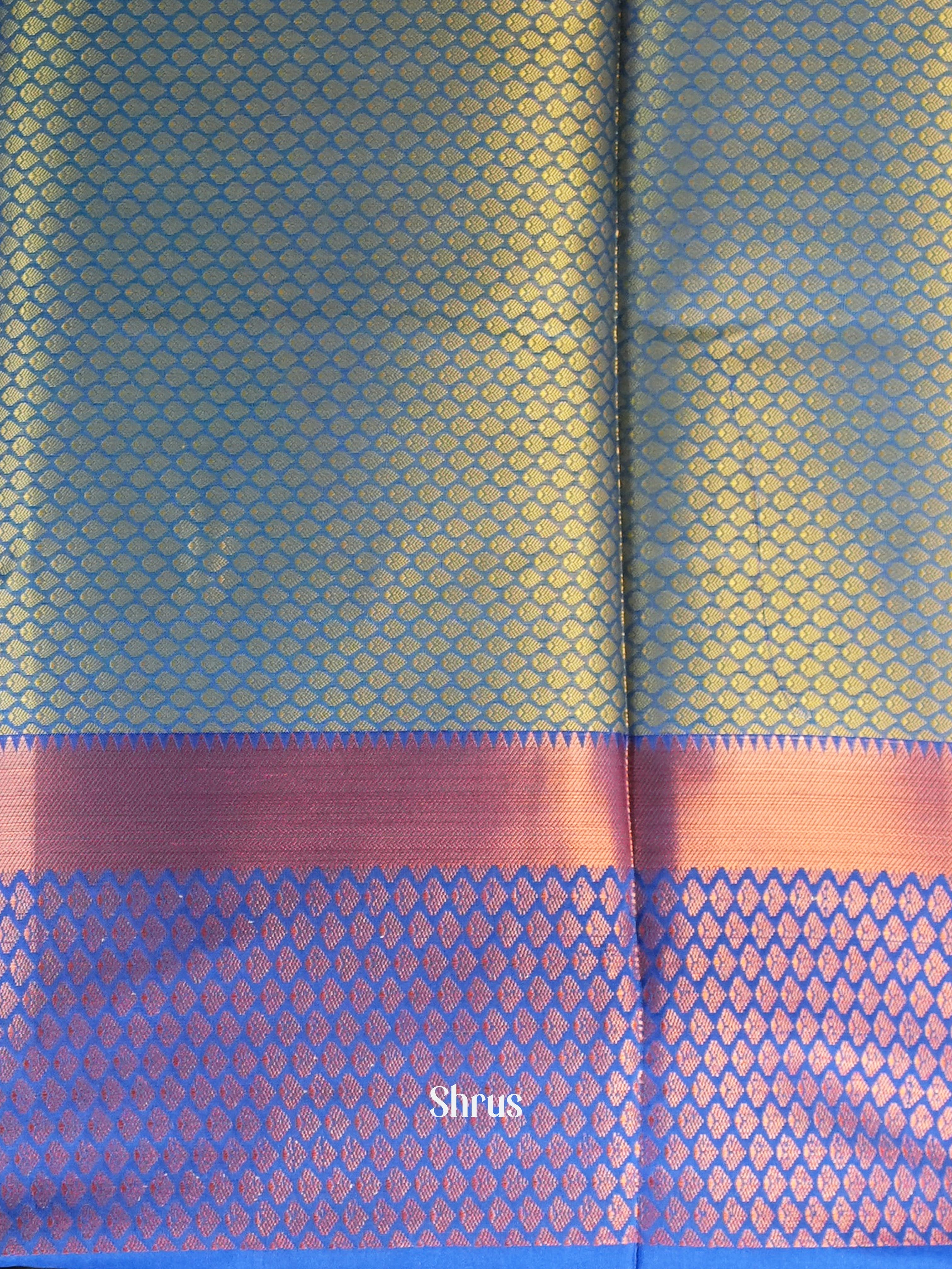 Green & Blue- Tanchoi Saree - Shop on Shrus.com