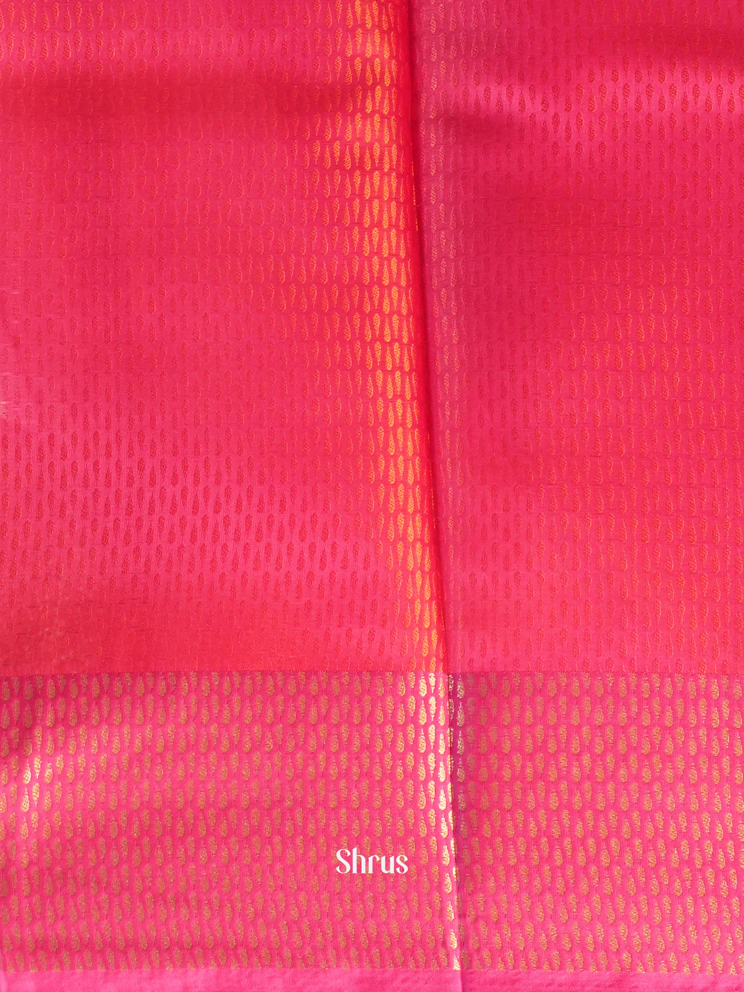 Red & Pink - Tanchoi Saree - Shop on Shrus.com