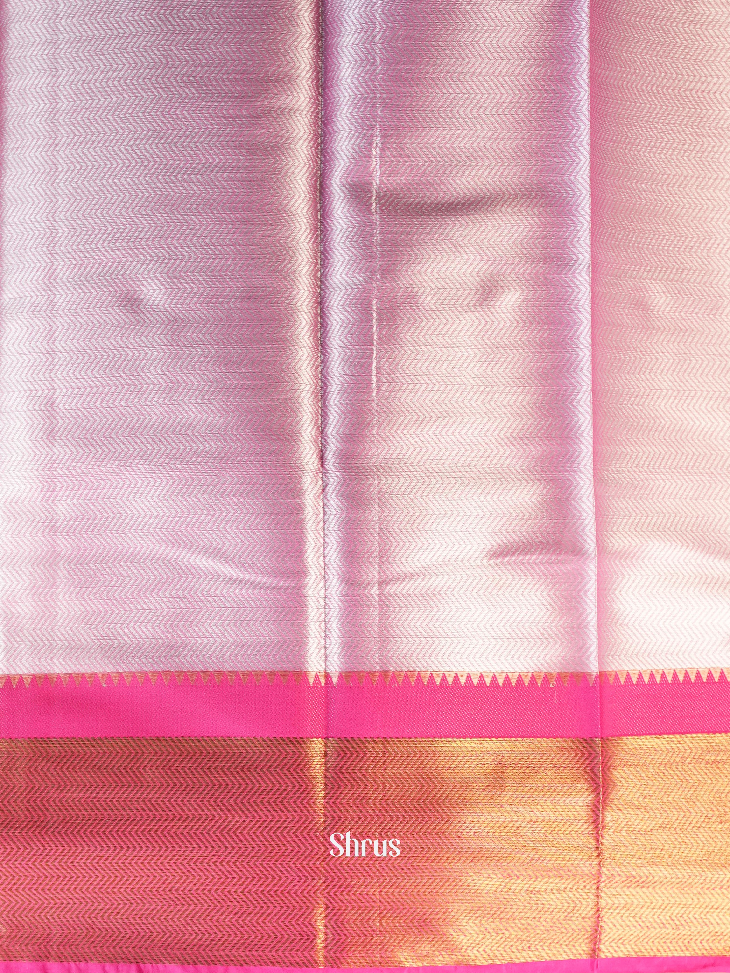 Lite Blue & Pink - Tanchoi Saree - Shop on Shrus.com