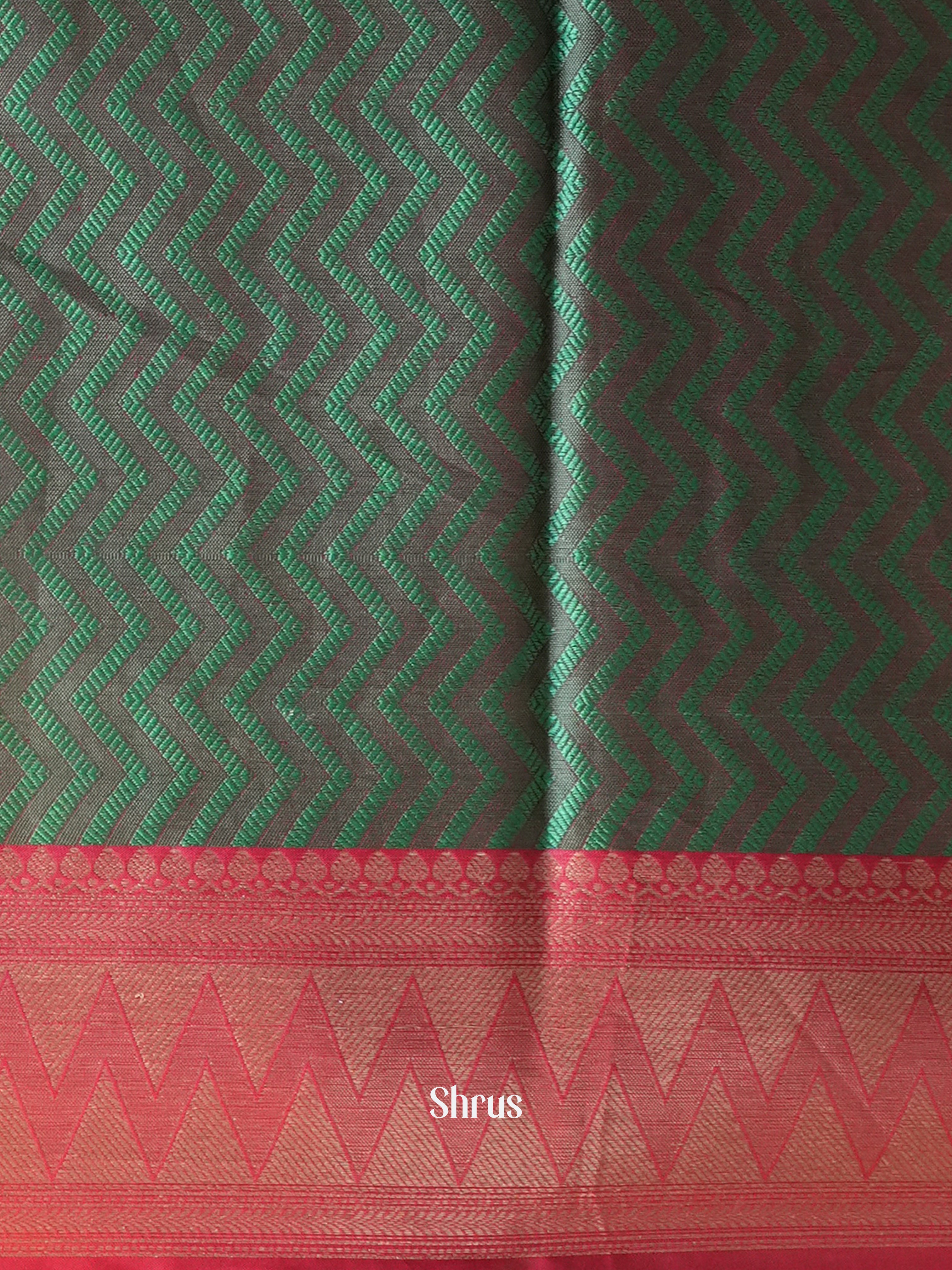 Green & Red- Tanchoi Saree - Shop on Shrus.com